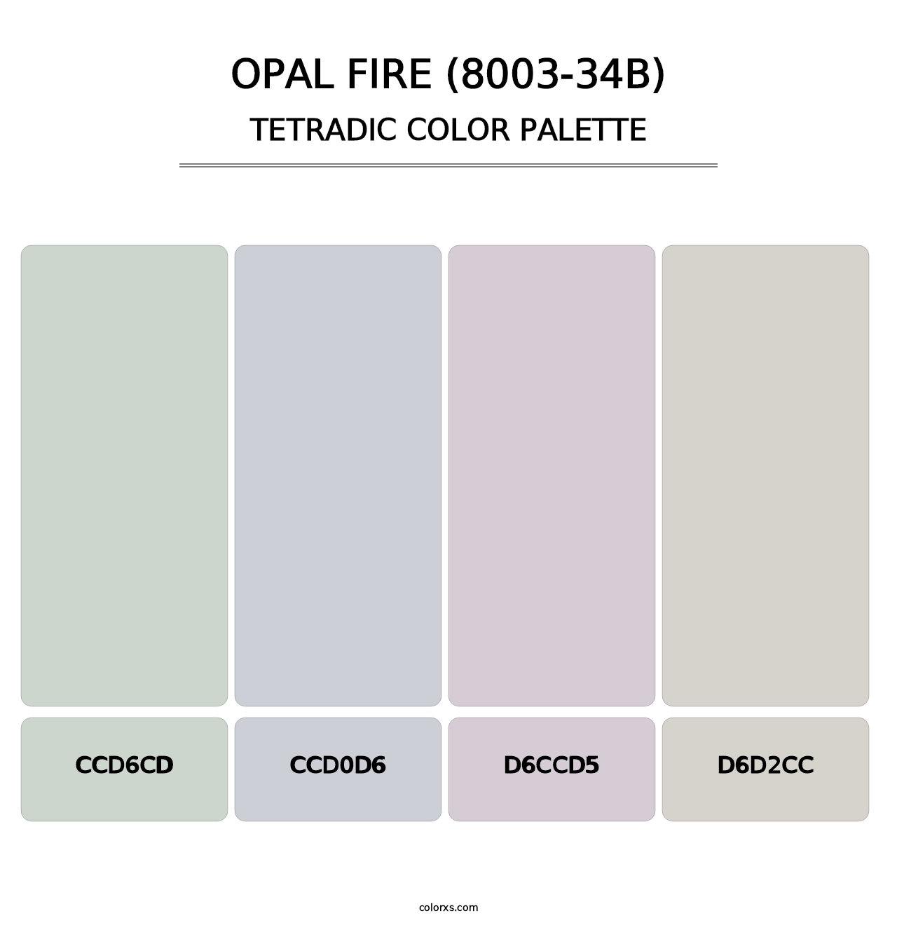 Opal Fire (8003-34B) - Tetradic Color Palette