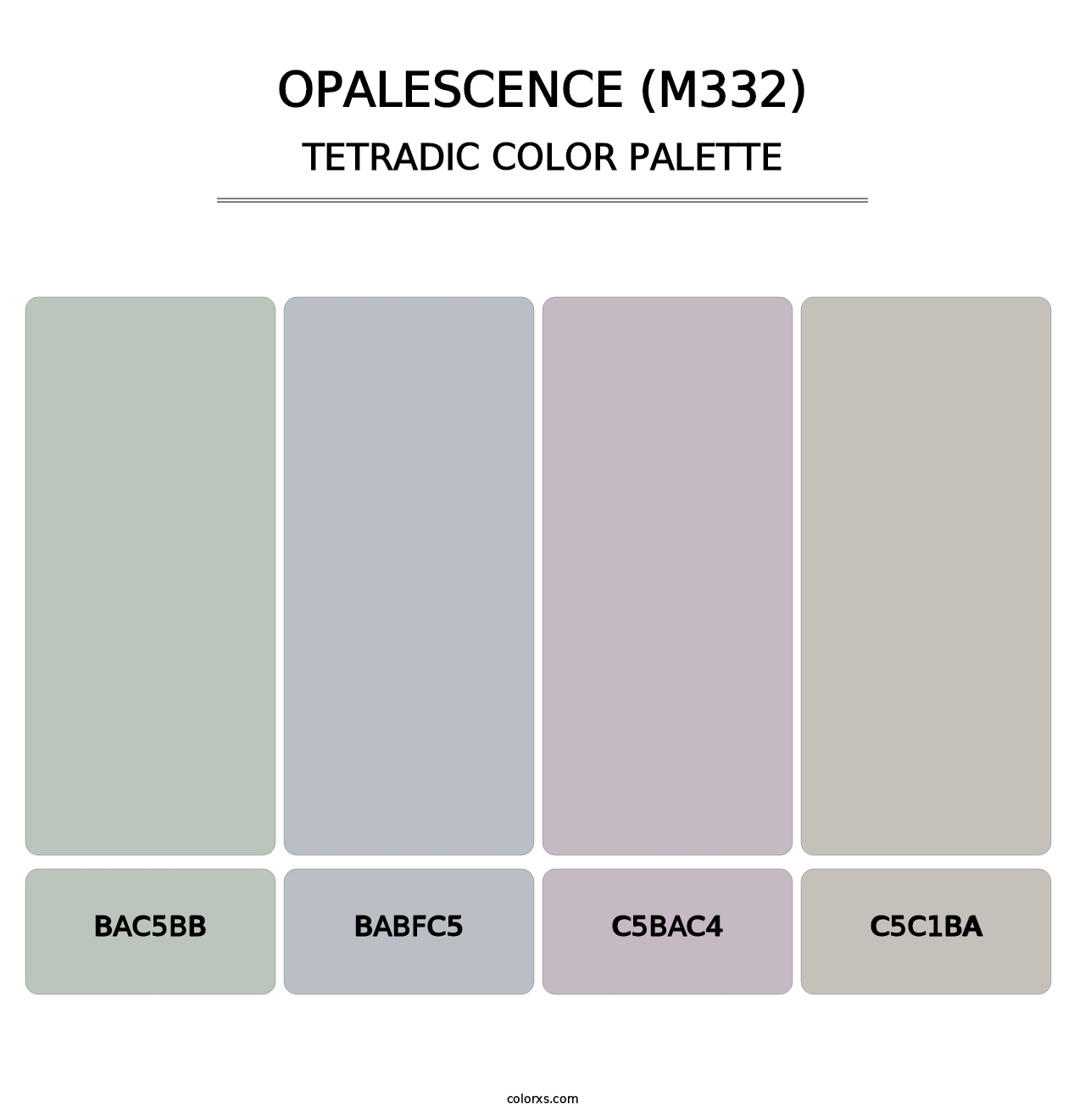 Opalescence (M332) - Tetradic Color Palette