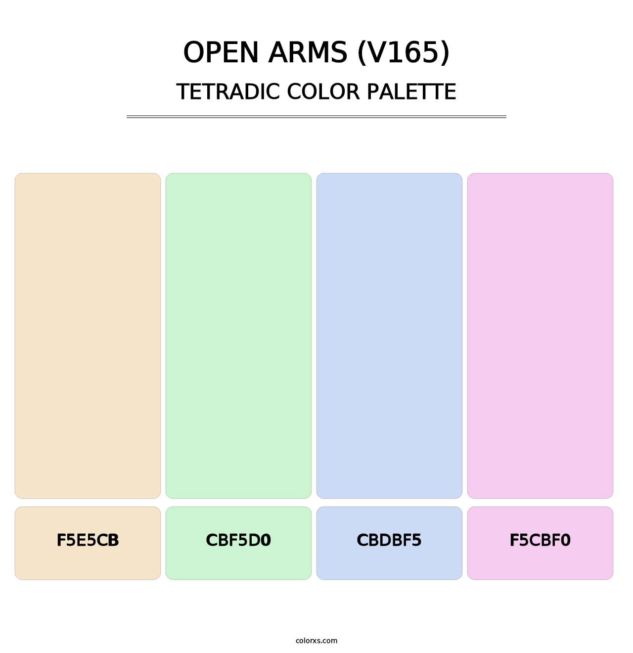 Open Arms (V165) - Tetradic Color Palette