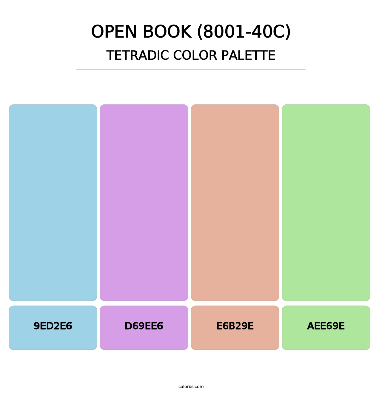 Open Book (8001-40C) - Tetradic Color Palette