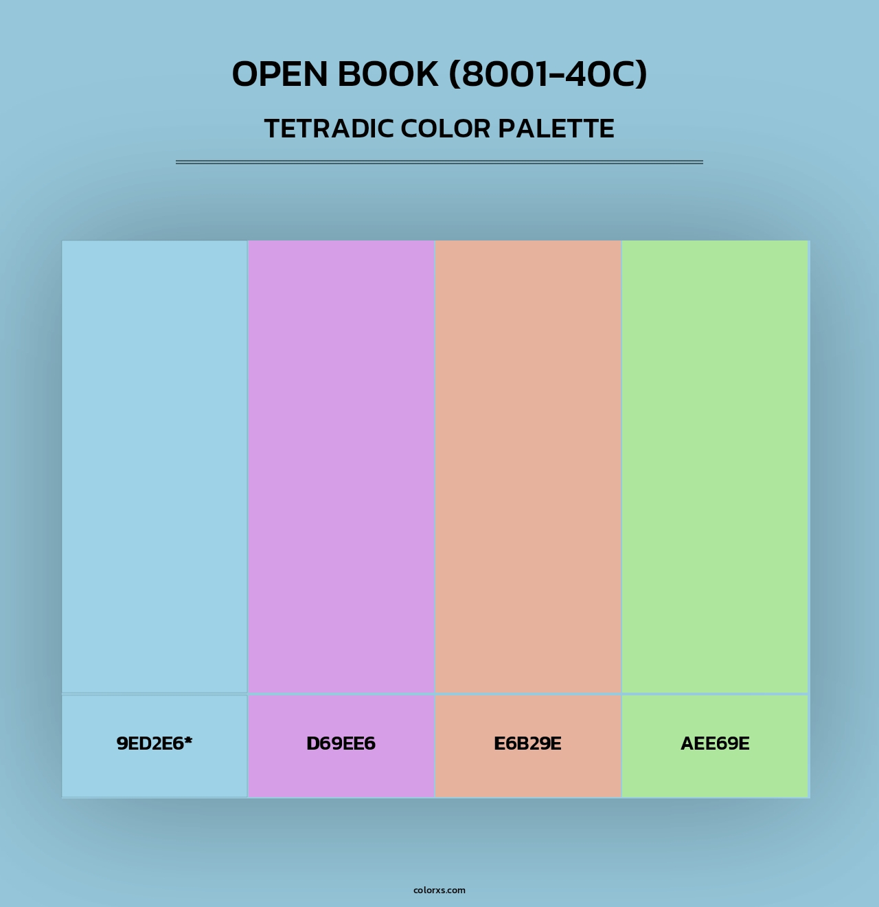 Open Book (8001-40C) - Tetradic Color Palette