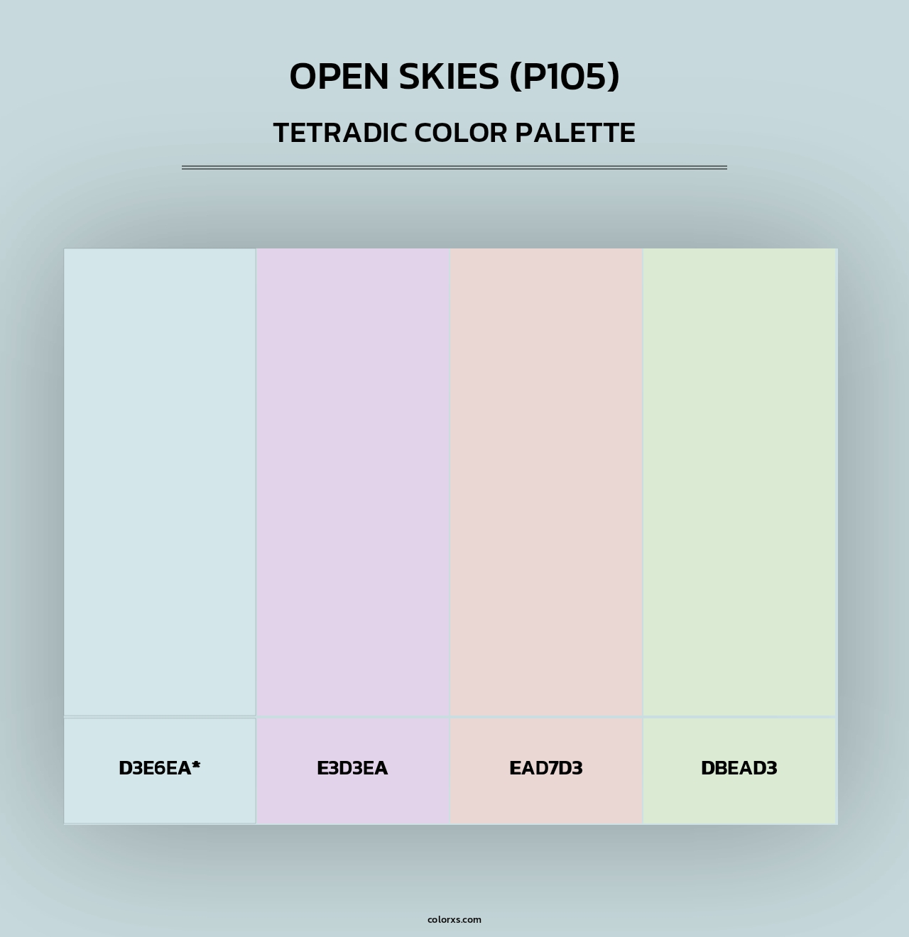 Open Skies (P105) - Tetradic Color Palette