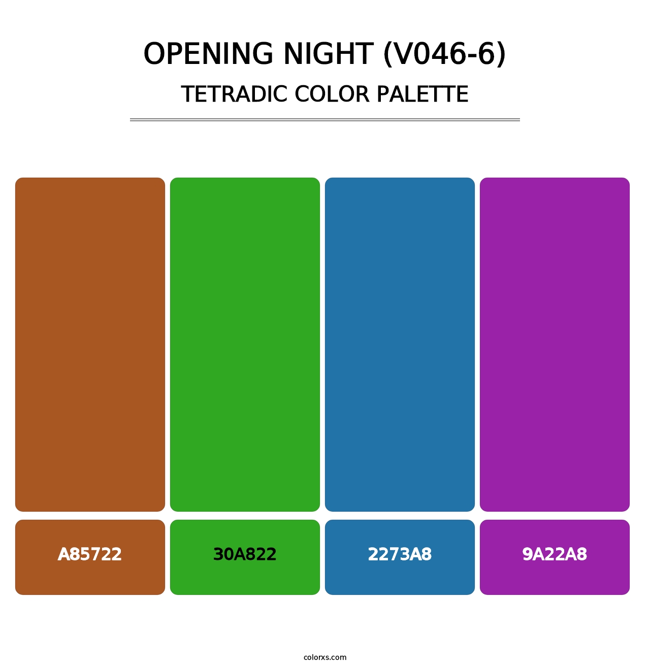 Opening Night (V046-6) - Tetradic Color Palette