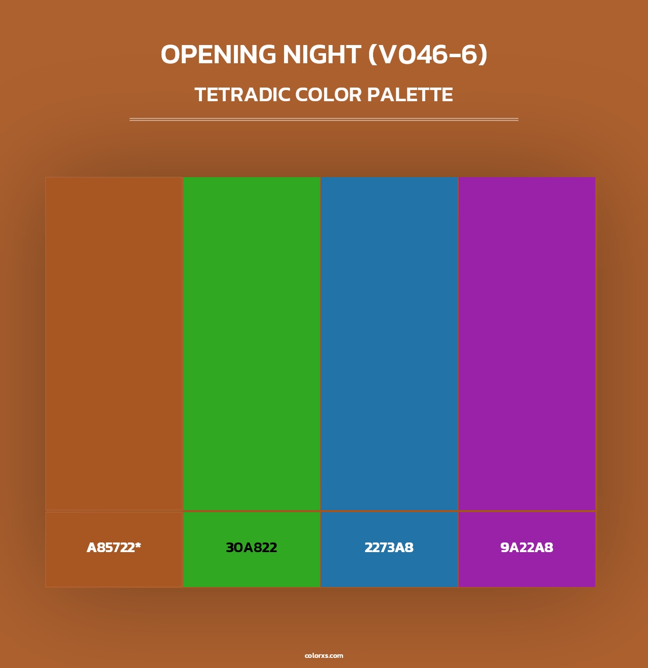 Opening Night (V046-6) - Tetradic Color Palette