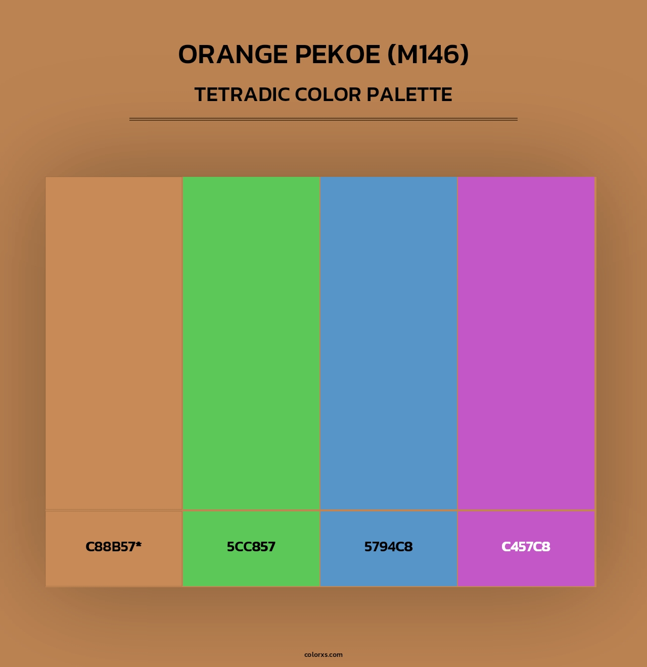 Orange Pekoe (M146) - Tetradic Color Palette