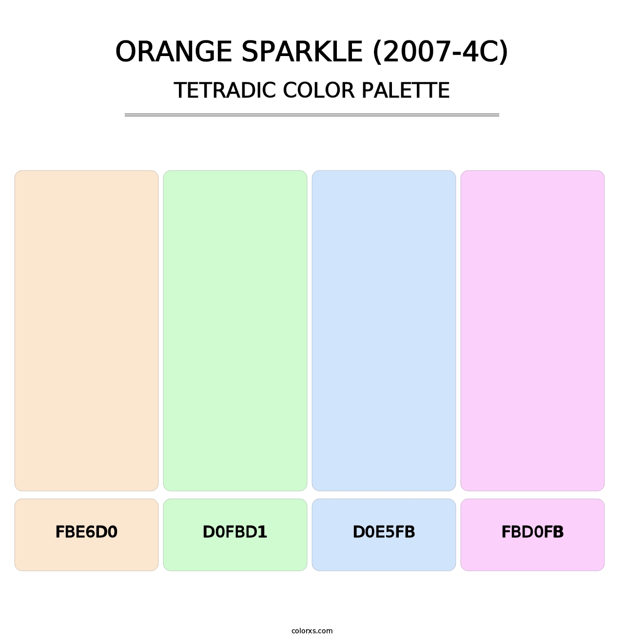 Orange Sparkle (2007-4C) - Tetradic Color Palette