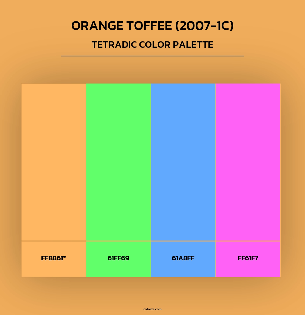Orange Toffee (2007-1C) - Tetradic Color Palette