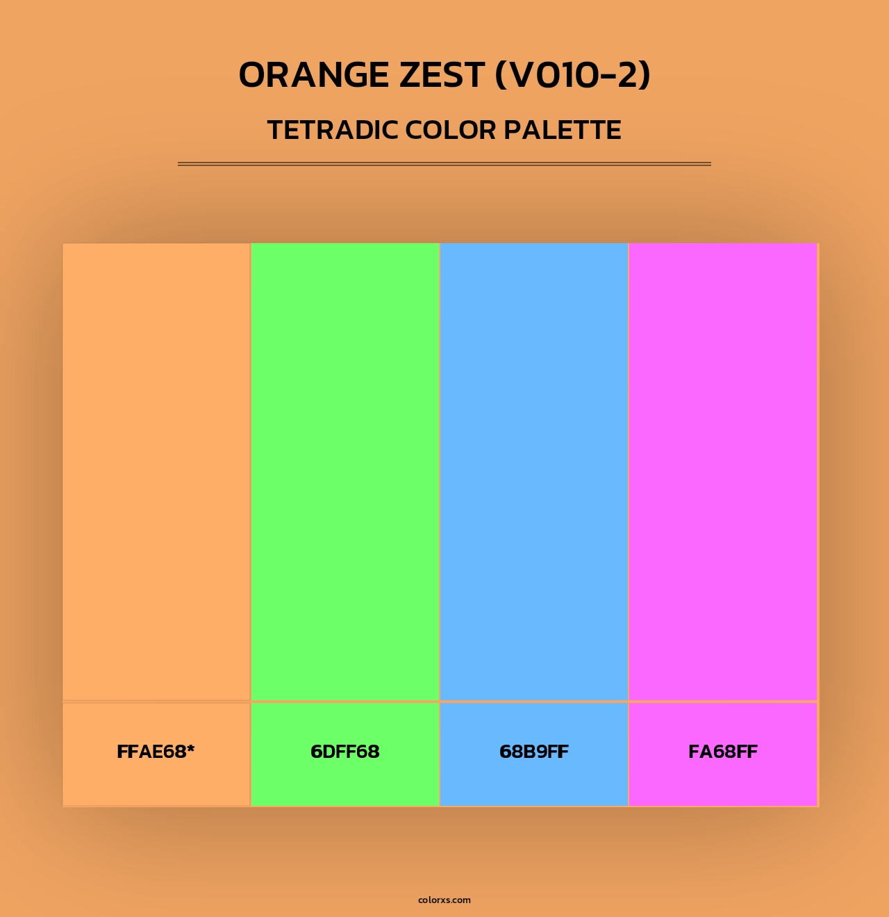 Orange Zest (V010-2) - Tetradic Color Palette