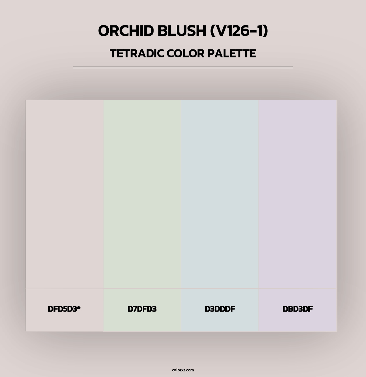 Orchid Blush (V126-1) - Tetradic Color Palette