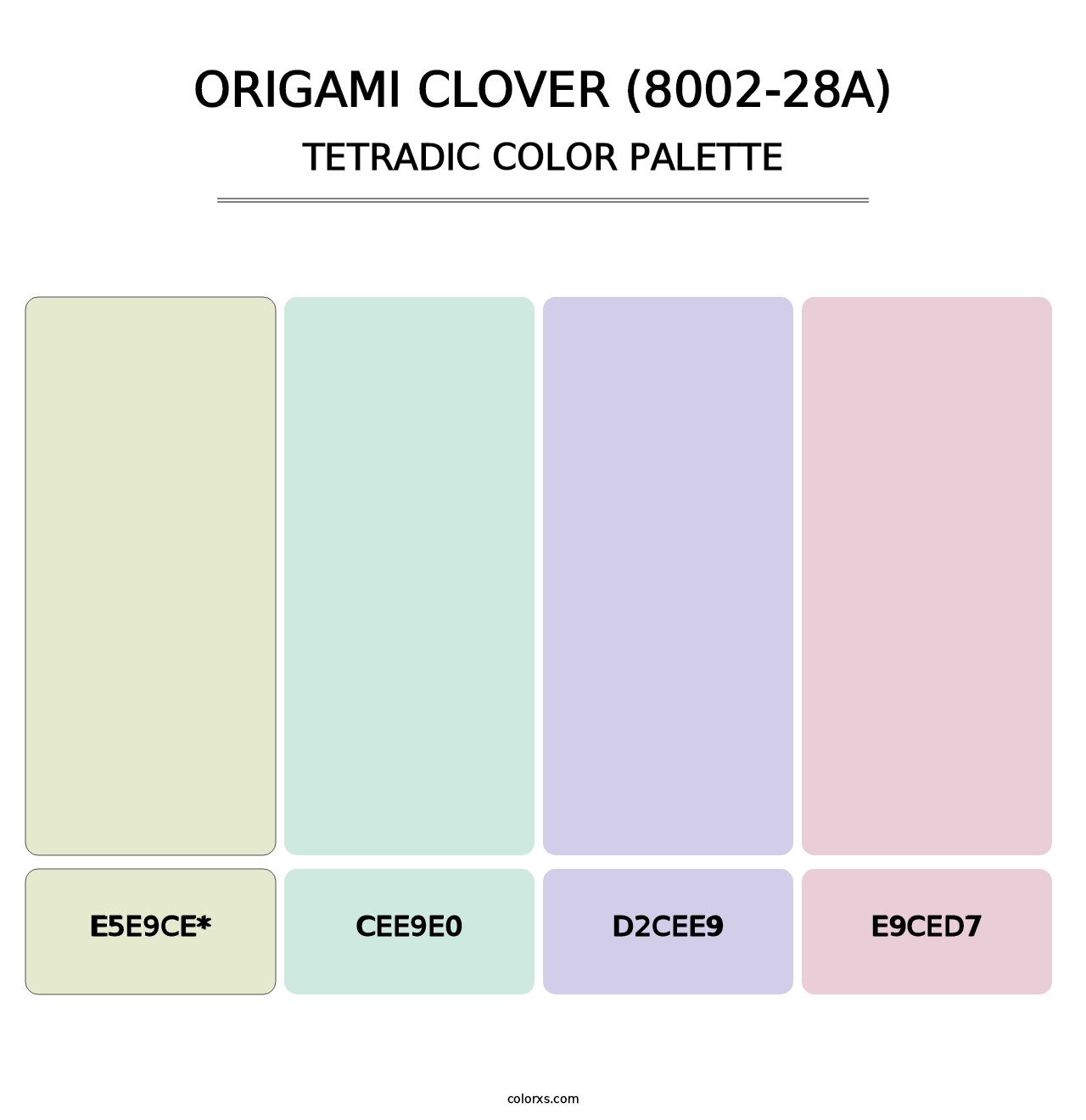 Origami Clover (8002-28A) - Tetradic Color Palette