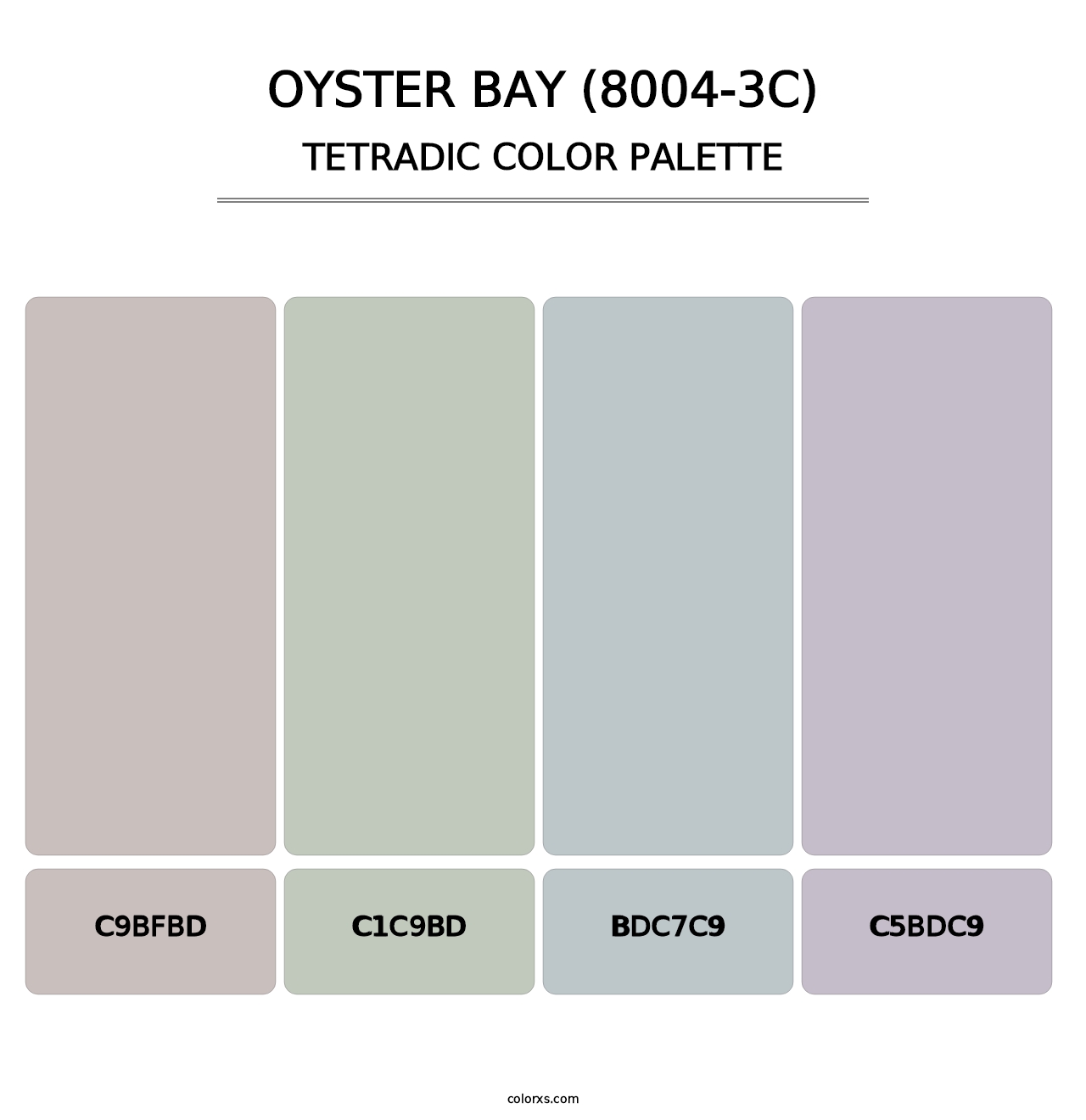 Oyster Bay (8004-3C) - Tetradic Color Palette