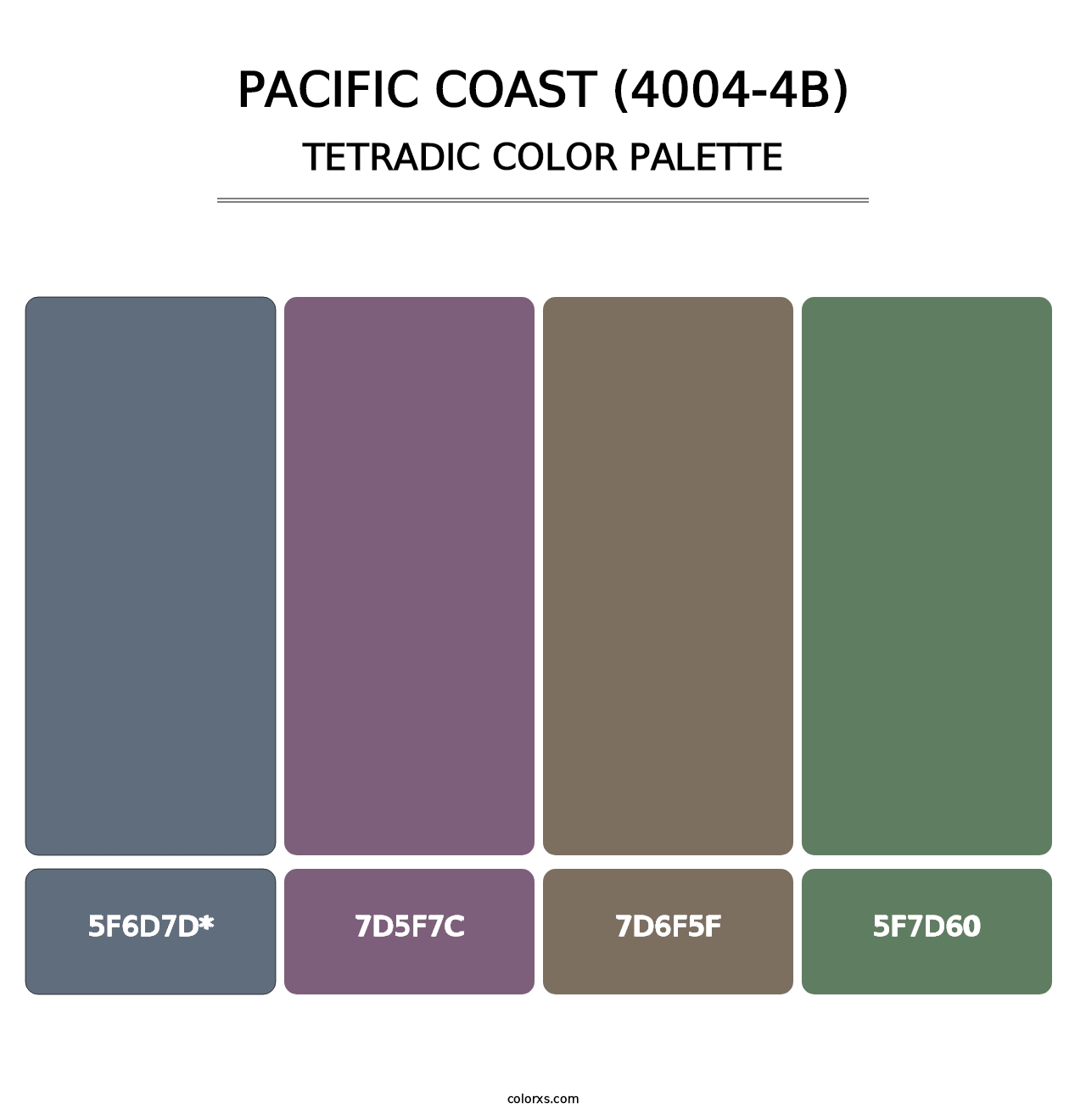 Pacific Coast (4004-4B) - Tetradic Color Palette