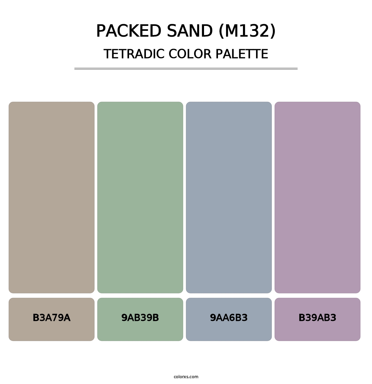Packed Sand (M132) - Tetradic Color Palette