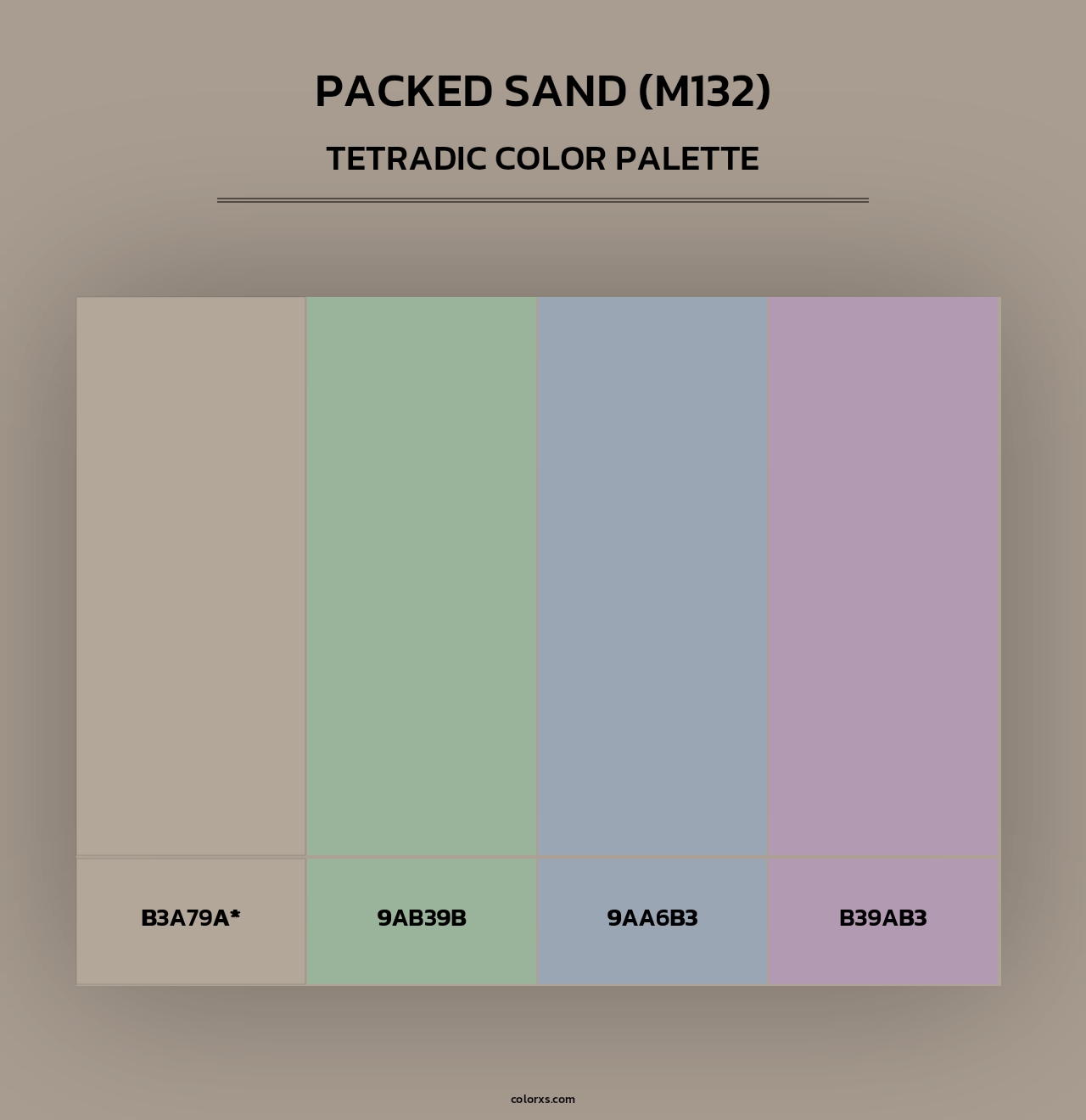 Packed Sand (M132) - Tetradic Color Palette