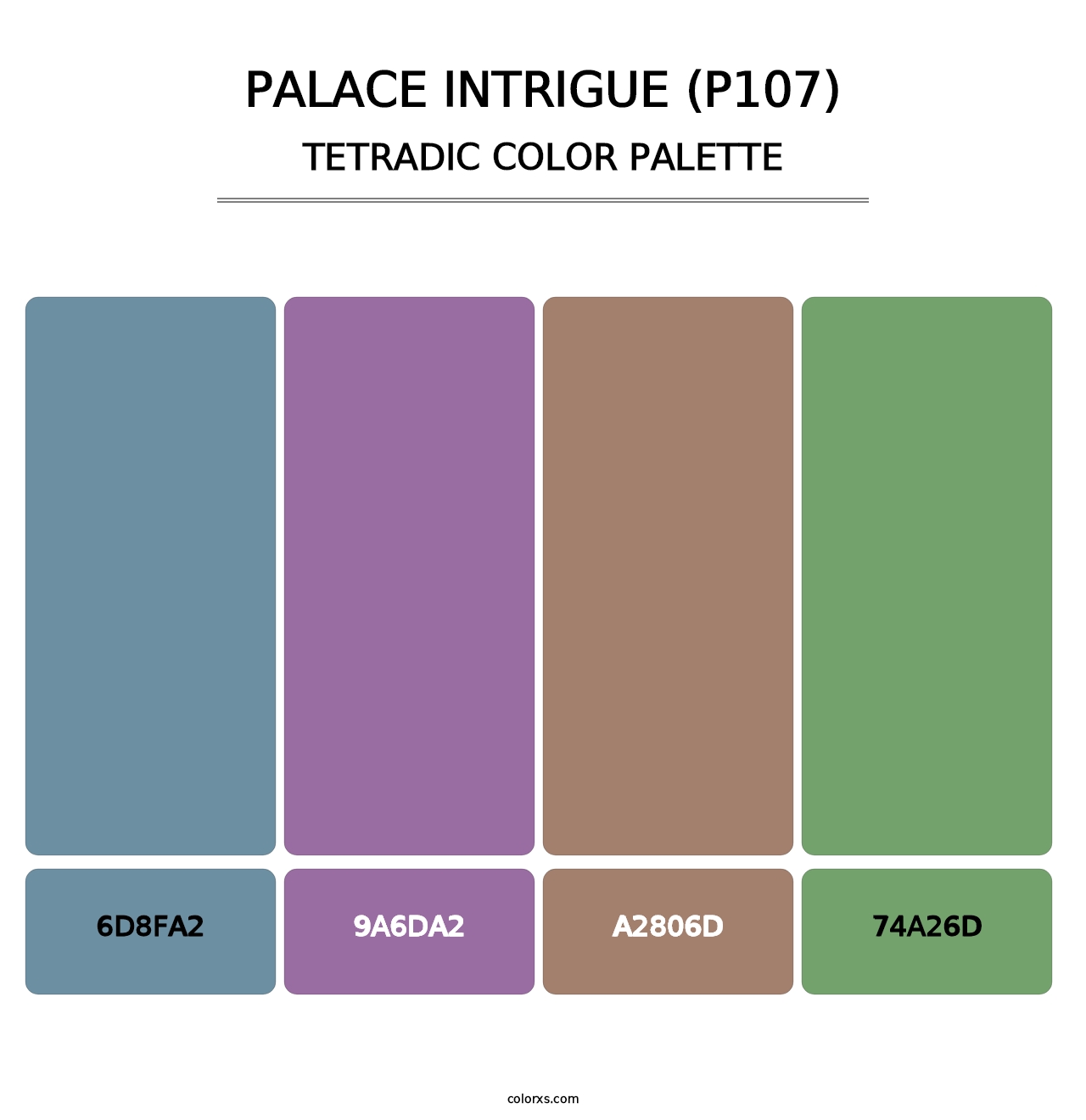 Palace Intrigue (P107) - Tetradic Color Palette