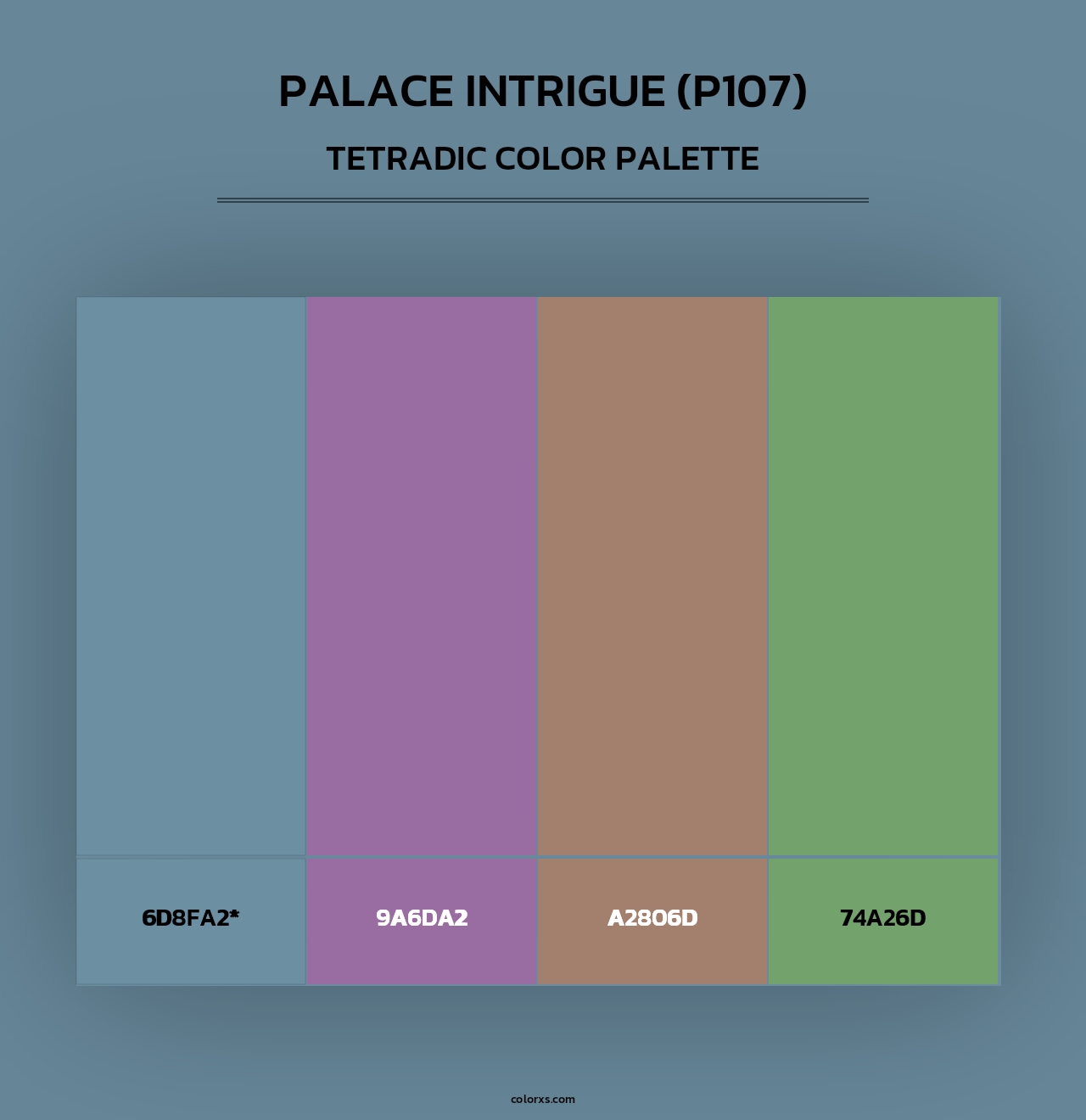 Palace Intrigue (P107) - Tetradic Color Palette