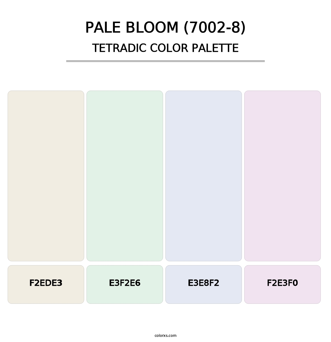 Pale Bloom (7002-8) - Tetradic Color Palette