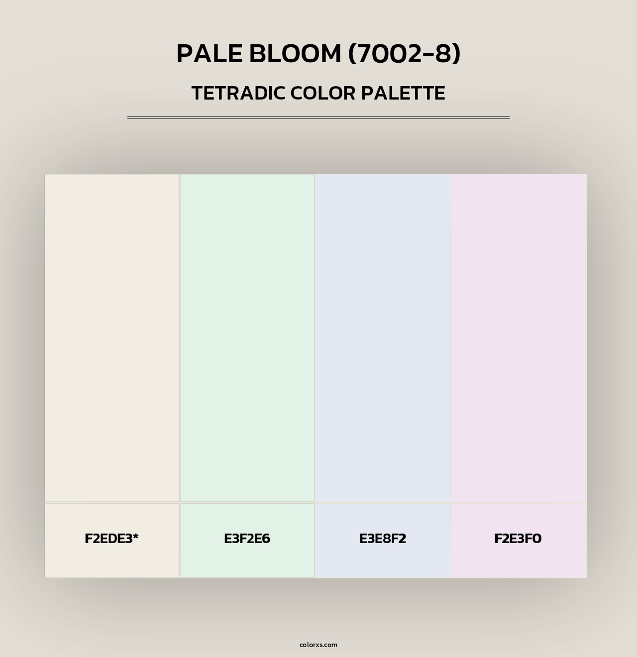 Pale Bloom (7002-8) - Tetradic Color Palette