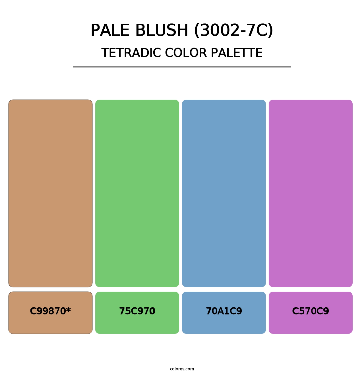 Pale Blush (3002-7C) - Tetradic Color Palette