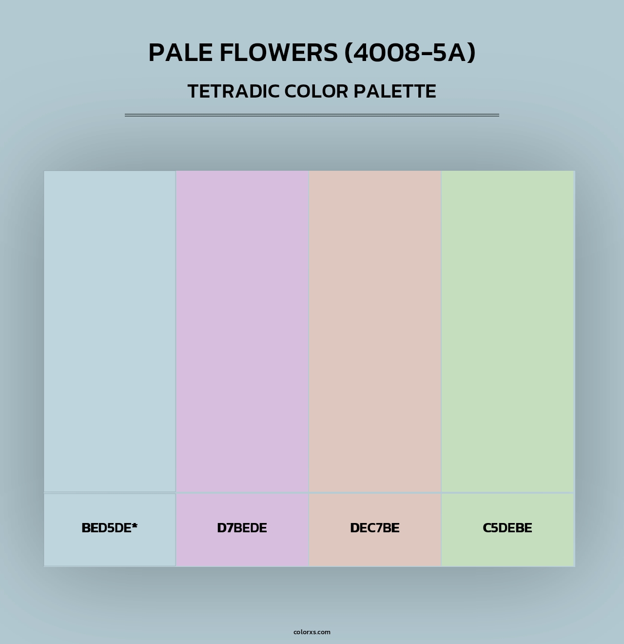Pale Flowers (4008-5A) - Tetradic Color Palette