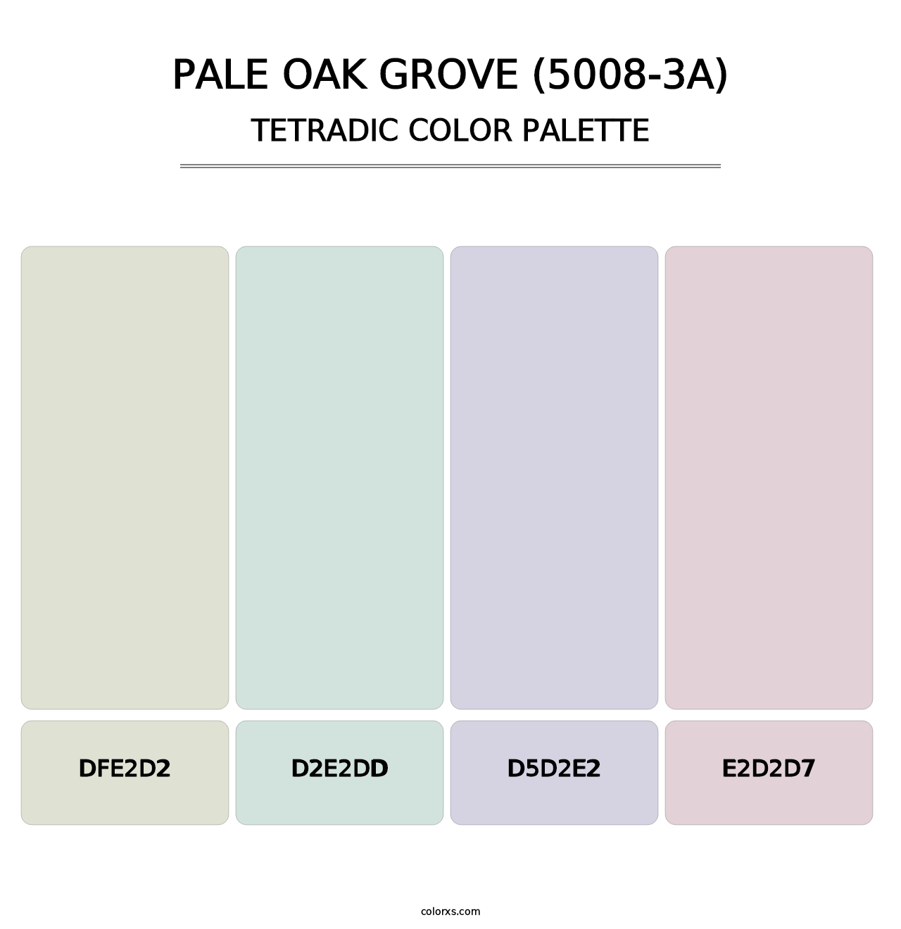 Pale Oak Grove (5008-3A) - Tetradic Color Palette