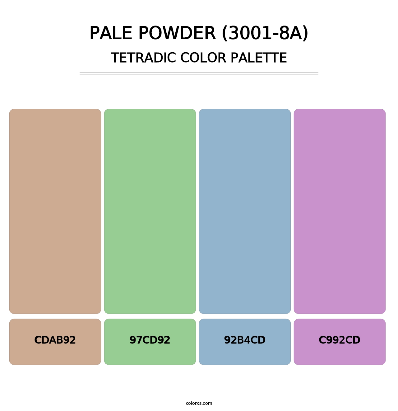 Pale Powder (3001-8A) - Tetradic Color Palette