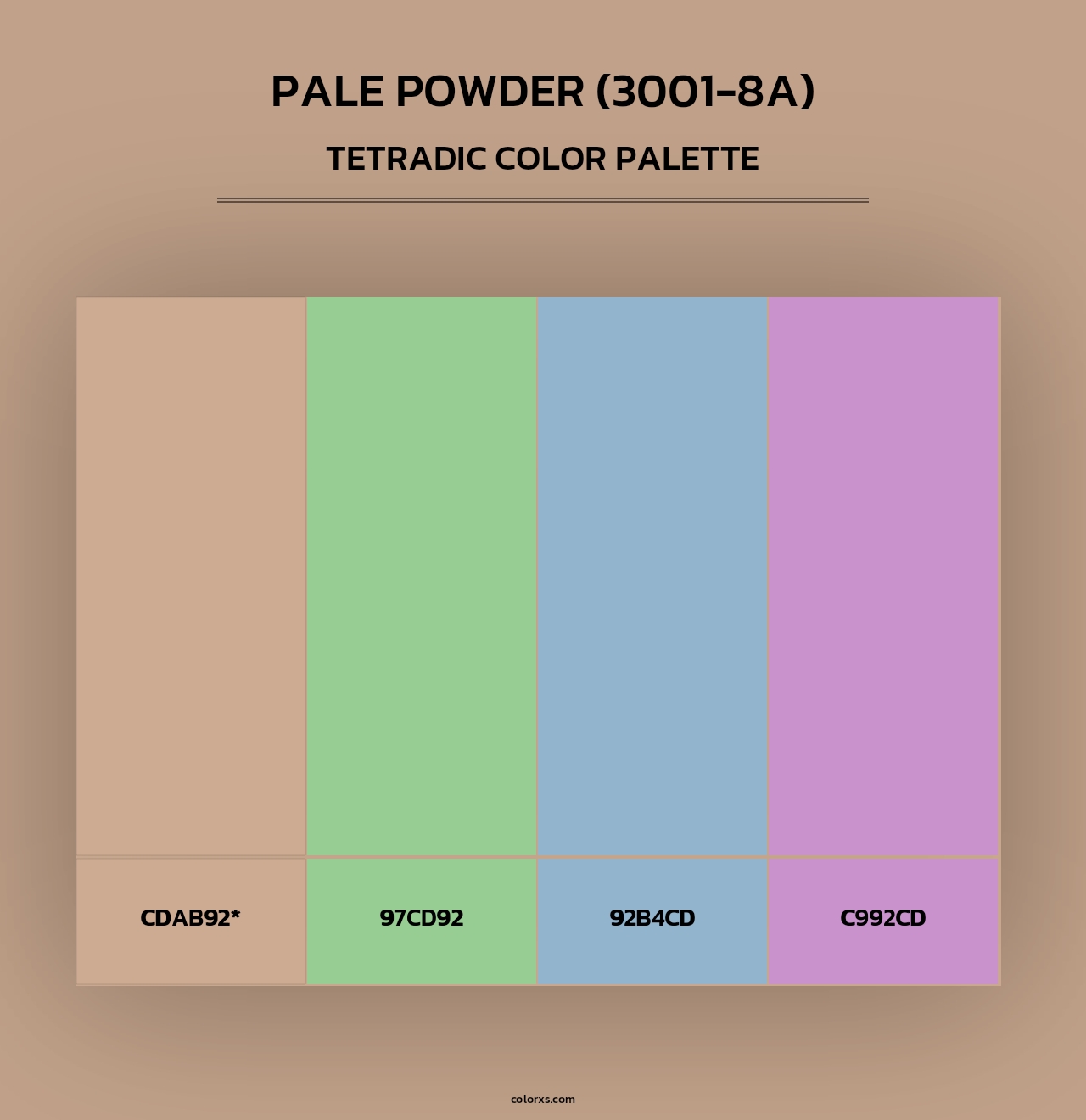 Pale Powder (3001-8A) - Tetradic Color Palette