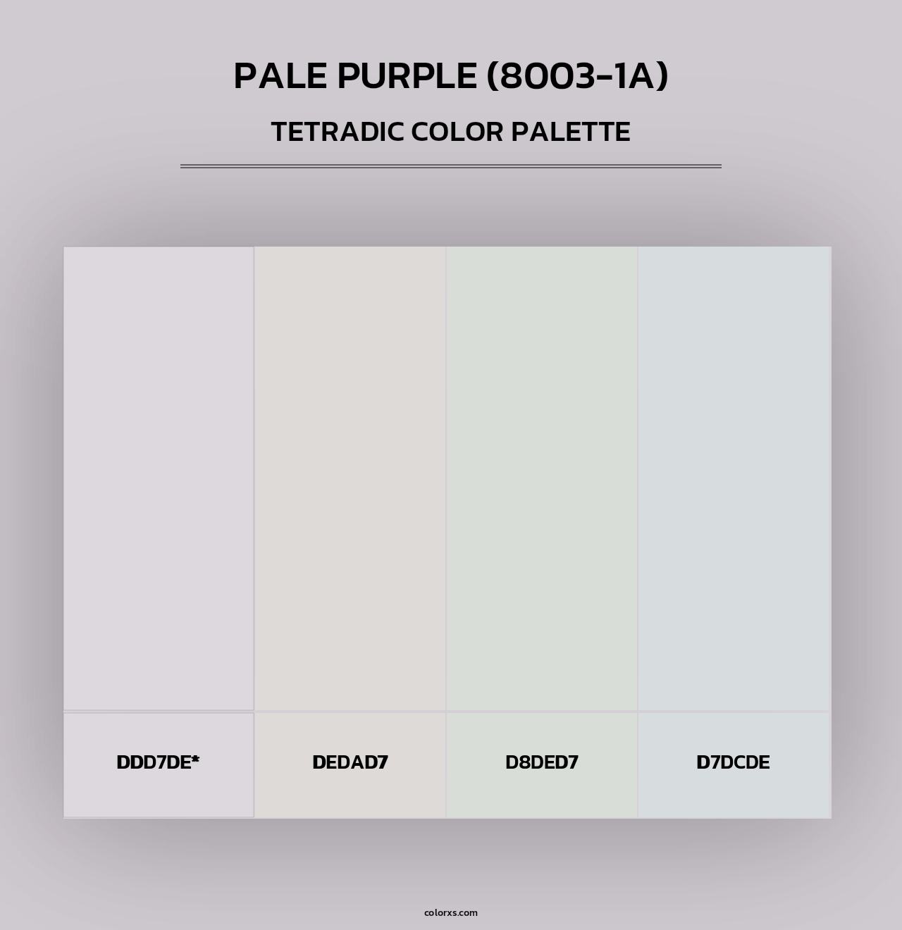 Pale Purple (8003-1A) - Tetradic Color Palette
