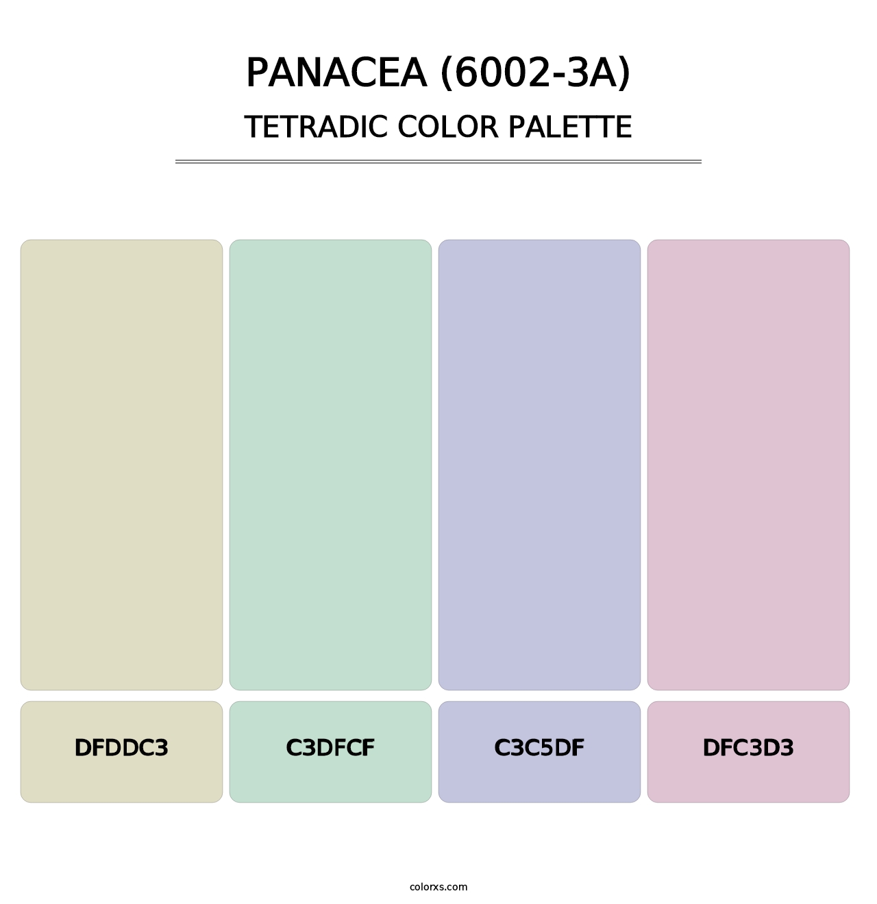 Panacea (6002-3A) - Tetradic Color Palette