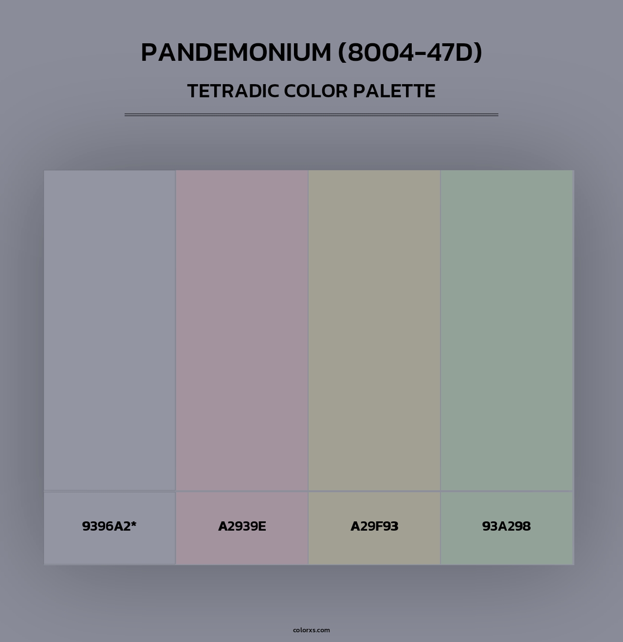 Pandemonium (8004-47D) - Tetradic Color Palette