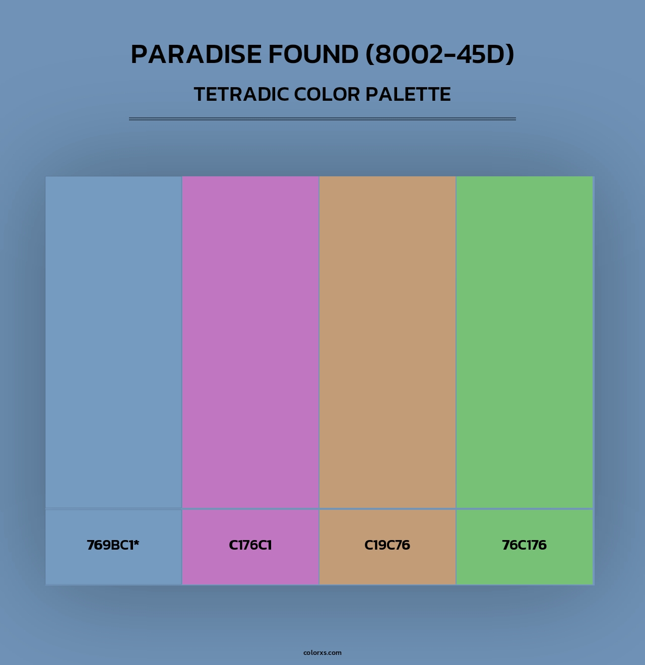 Paradise Found (8002-45D) - Tetradic Color Palette