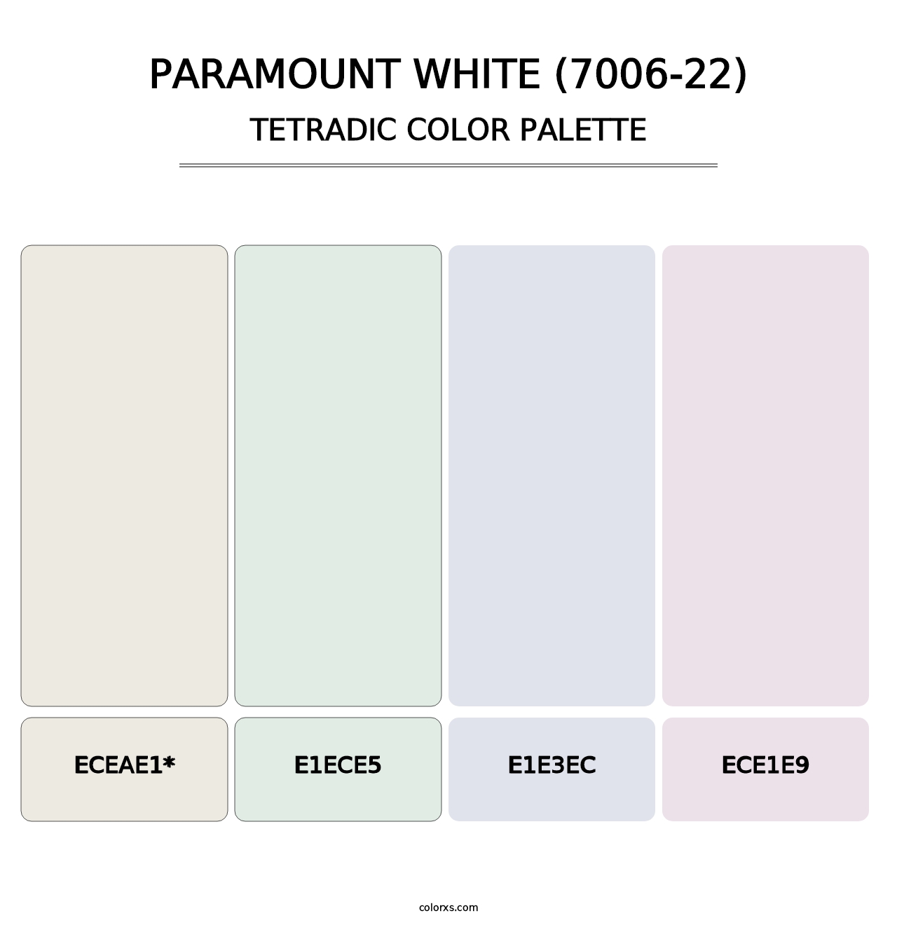 Paramount White (7006-22) - Tetradic Color Palette