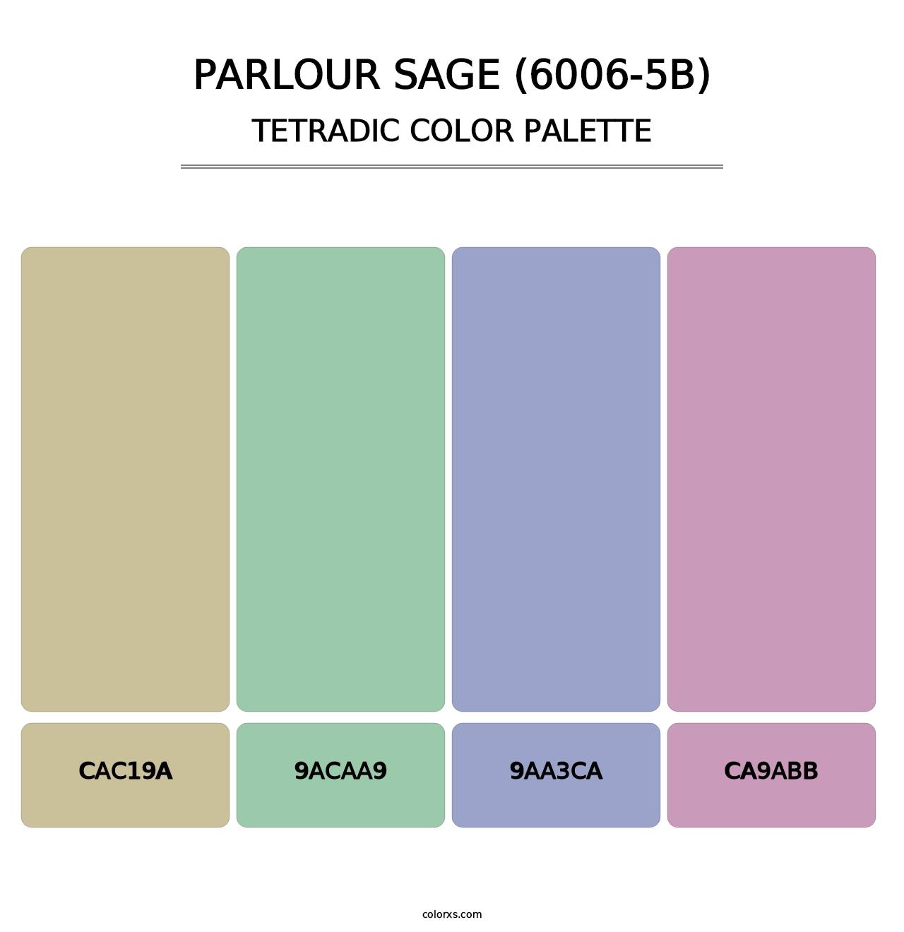 Parlour Sage (6006-5B) - Tetradic Color Palette