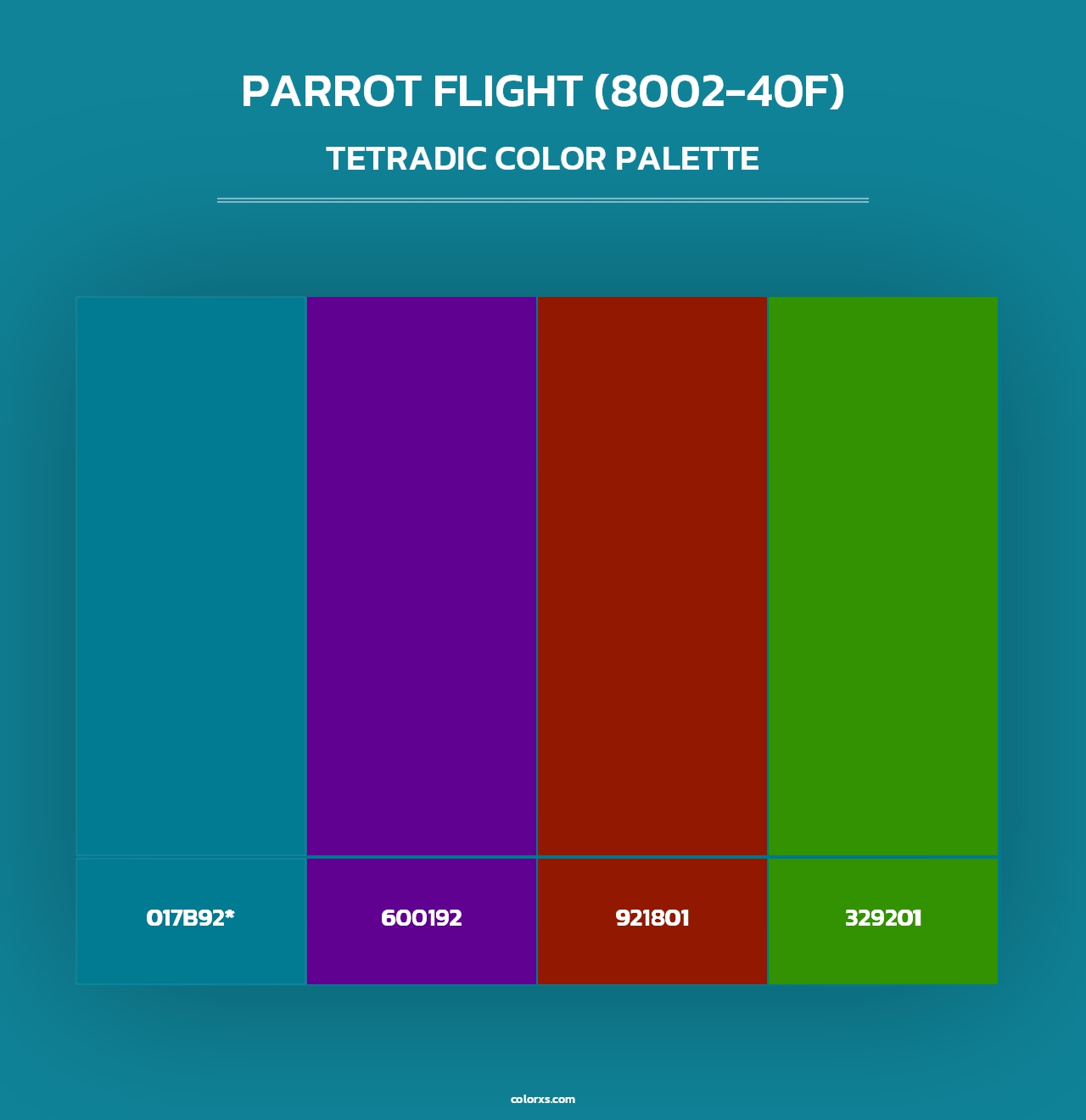Parrot Flight (8002-40F) - Tetradic Color Palette