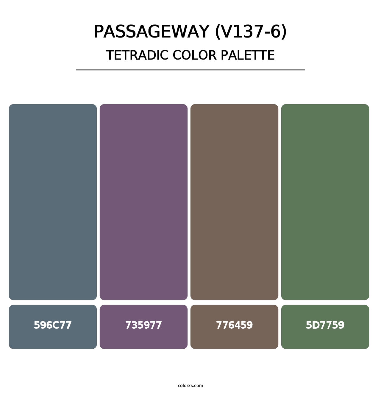 Passageway (V137-6) - Tetradic Color Palette