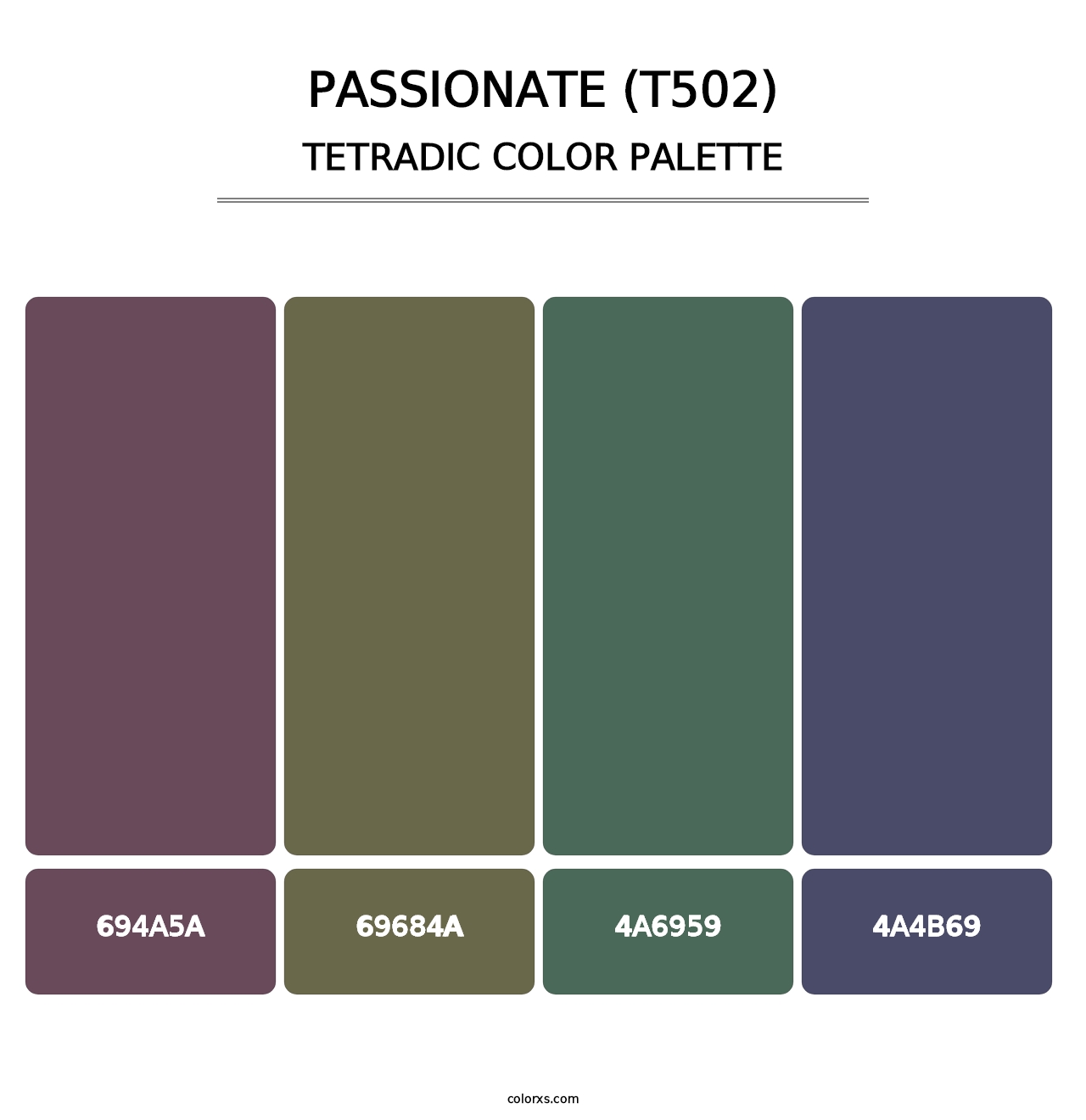 Passionate (T502) - Tetradic Color Palette