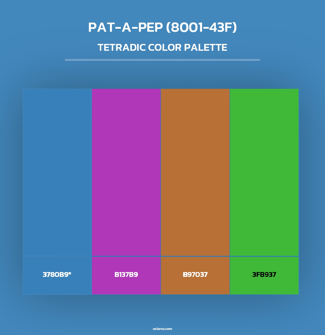 Pat-a-Pep (8001-43F) - Tetradic Color Palette