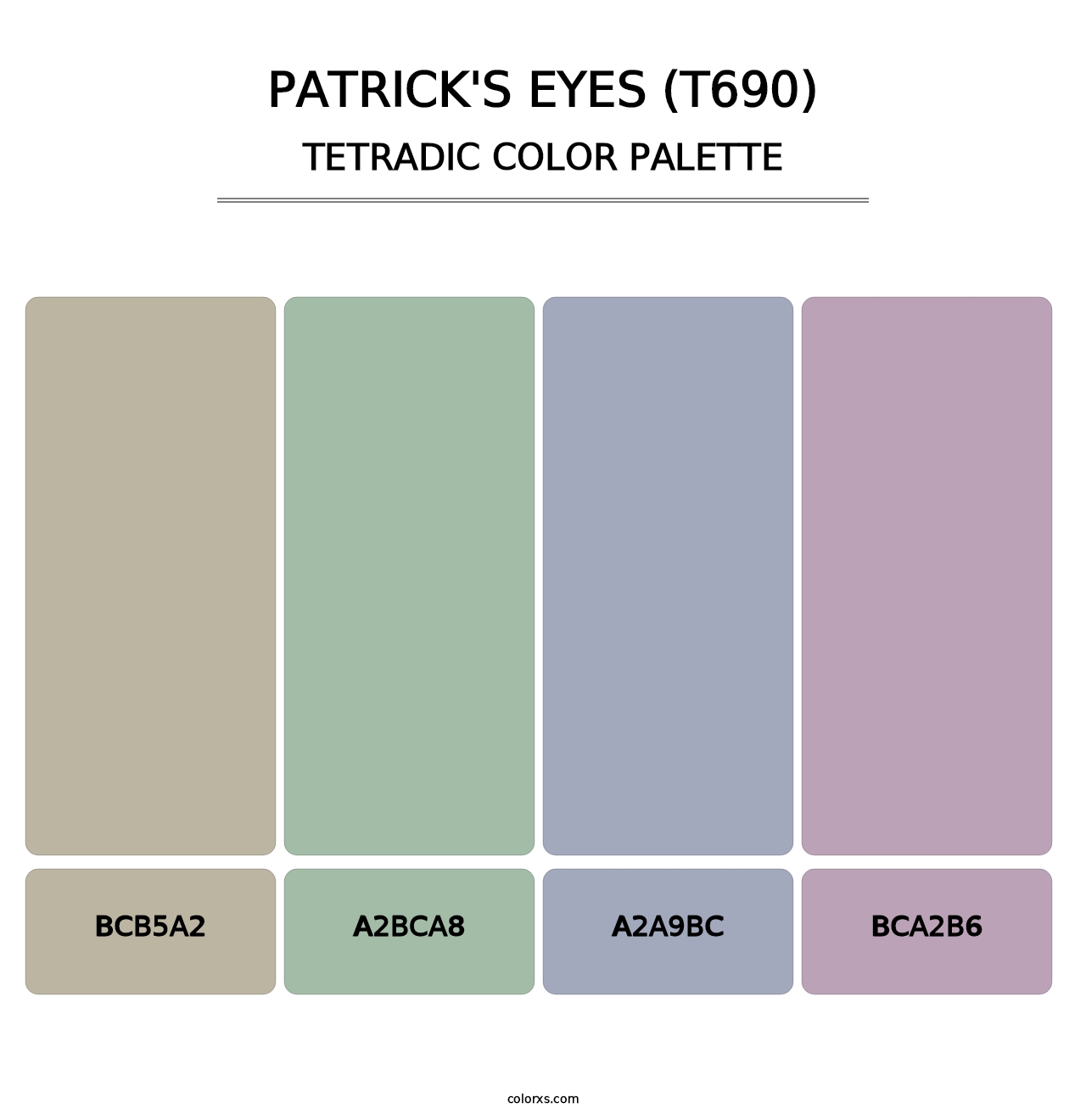 Patrick's Eyes (T690) - Tetradic Color Palette