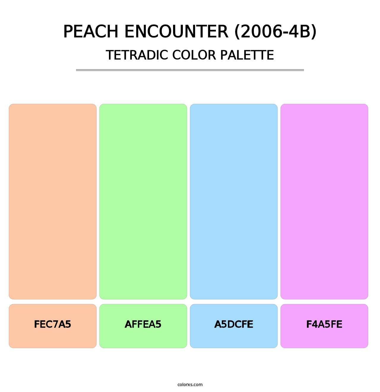 Peach Encounter (2006-4B) - Tetradic Color Palette