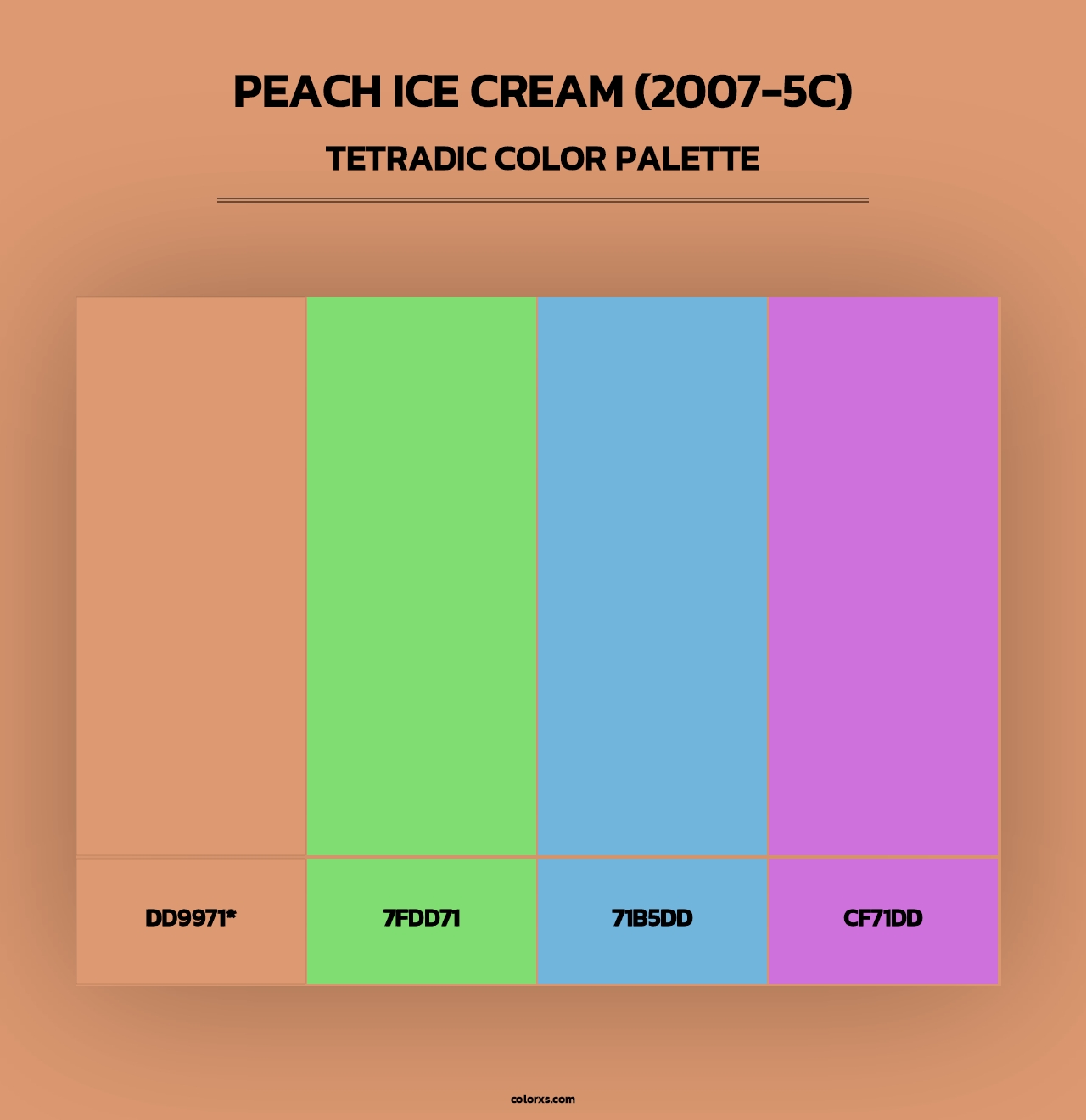 Peach Ice Cream (2007-5C) - Tetradic Color Palette