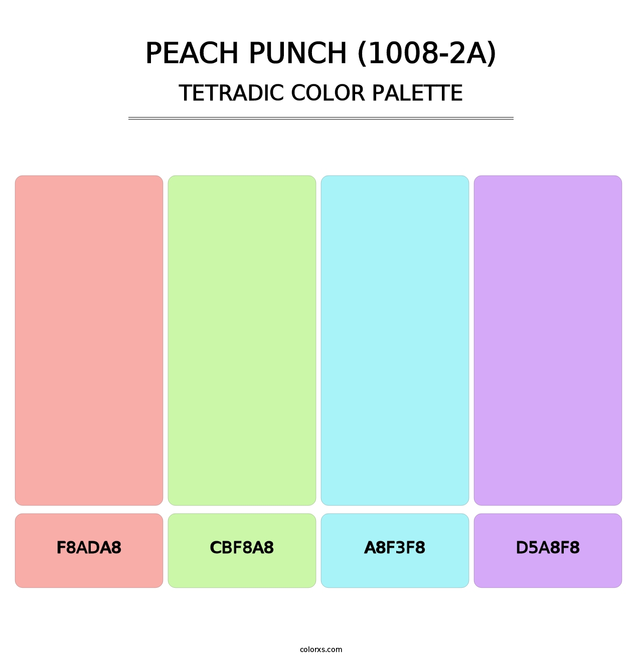 Peach Punch (1008-2A) - Tetradic Color Palette