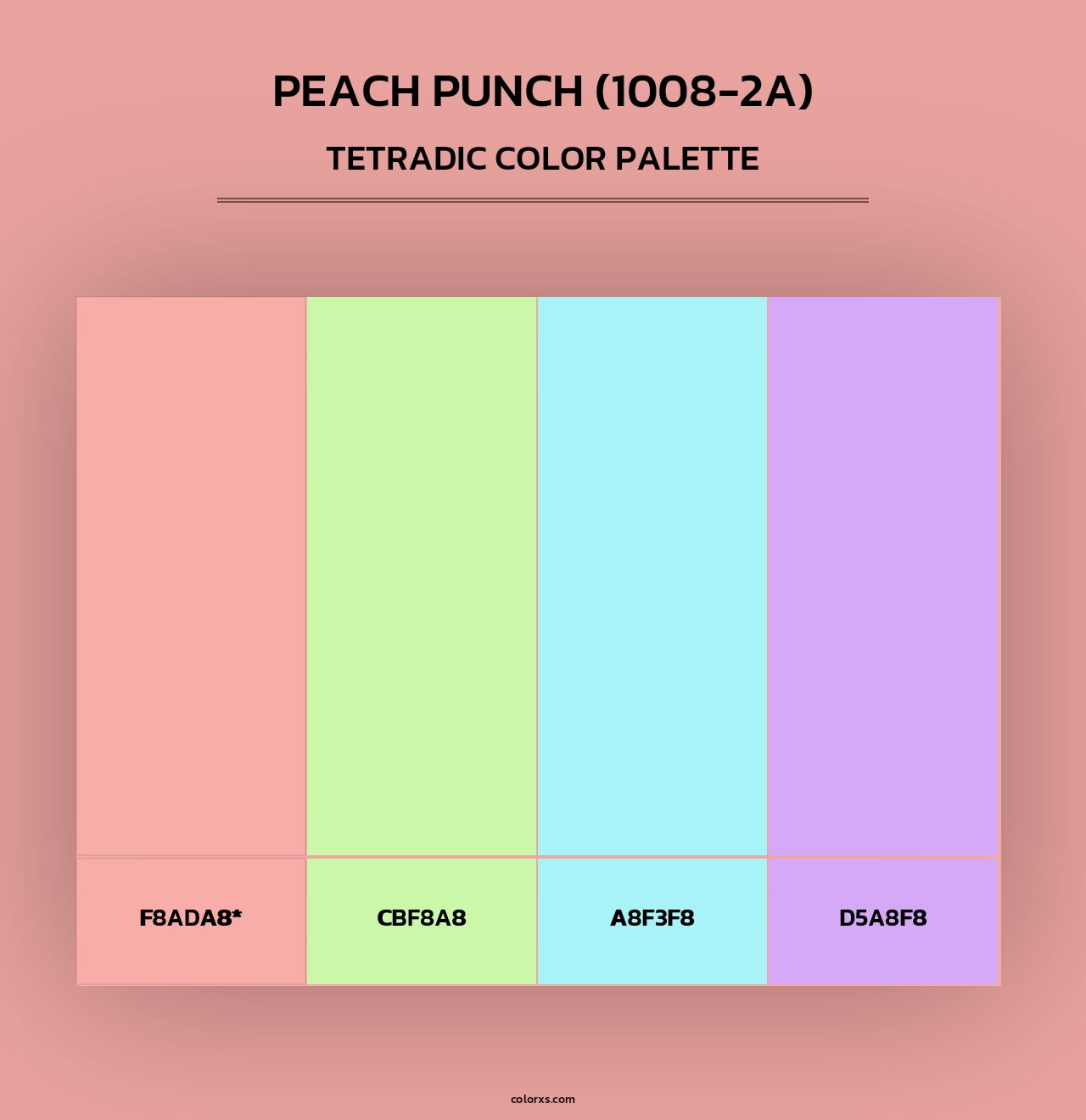 Peach Punch (1008-2A) - Tetradic Color Palette