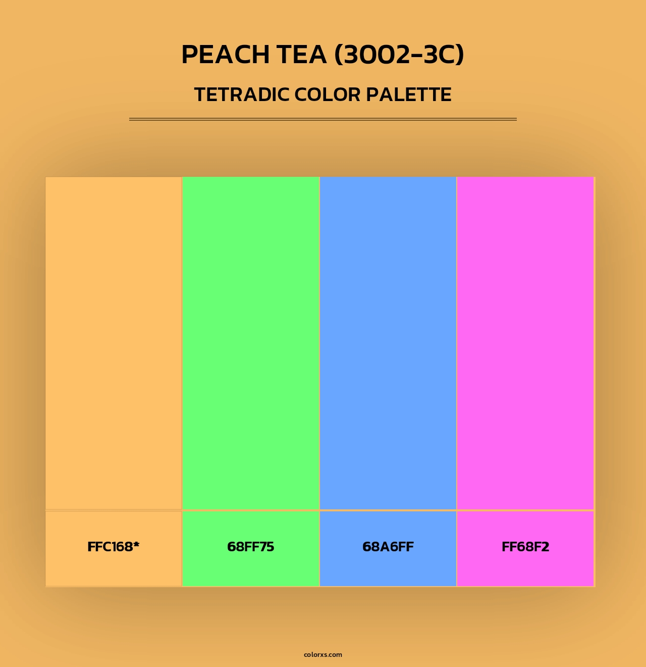Peach Tea (3002-3C) - Tetradic Color Palette