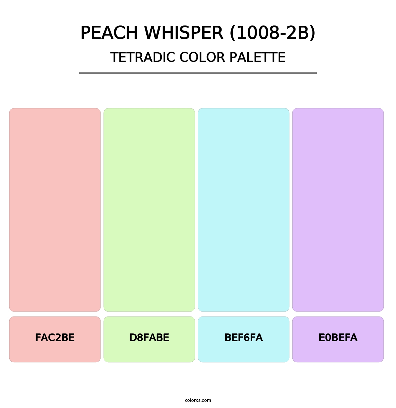 Peach Whisper (1008-2B) - Tetradic Color Palette