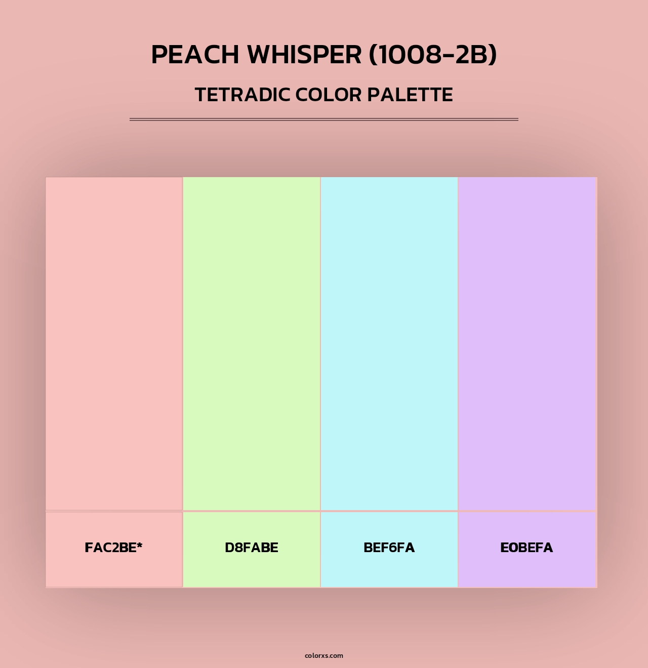 Peach Whisper (1008-2B) - Tetradic Color Palette
