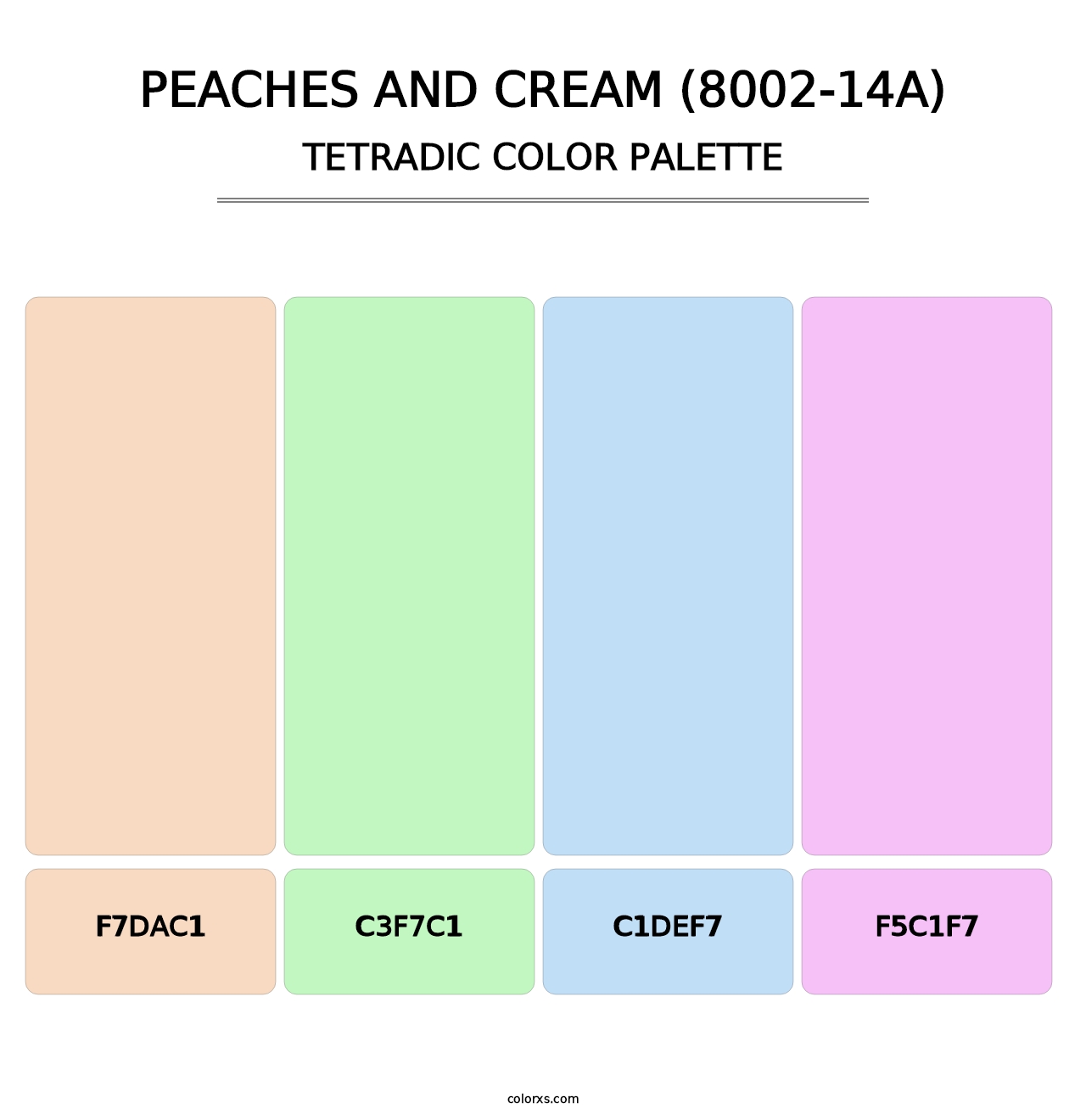 Peaches and Cream (8002-14A) - Tetradic Color Palette