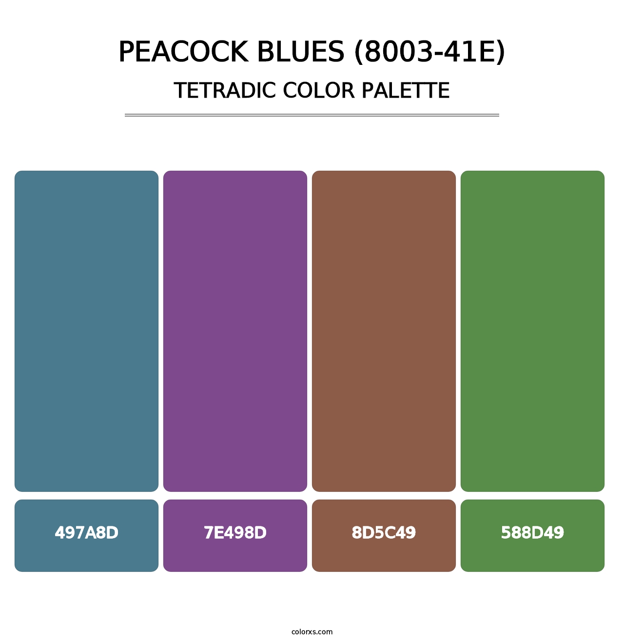 Peacock Blues (8003-41E) - Tetradic Color Palette