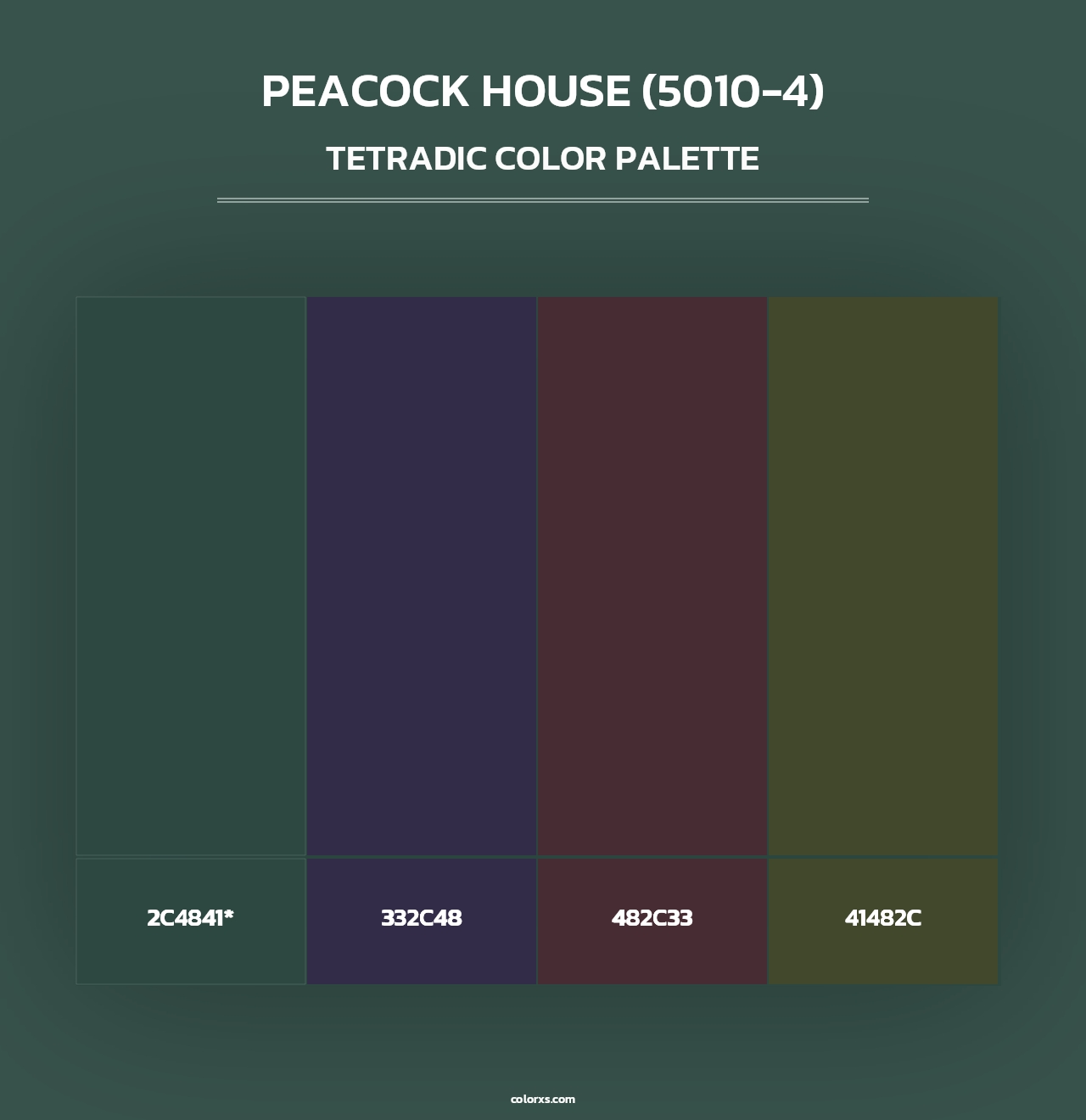 Peacock House (5010-4) - Tetradic Color Palette