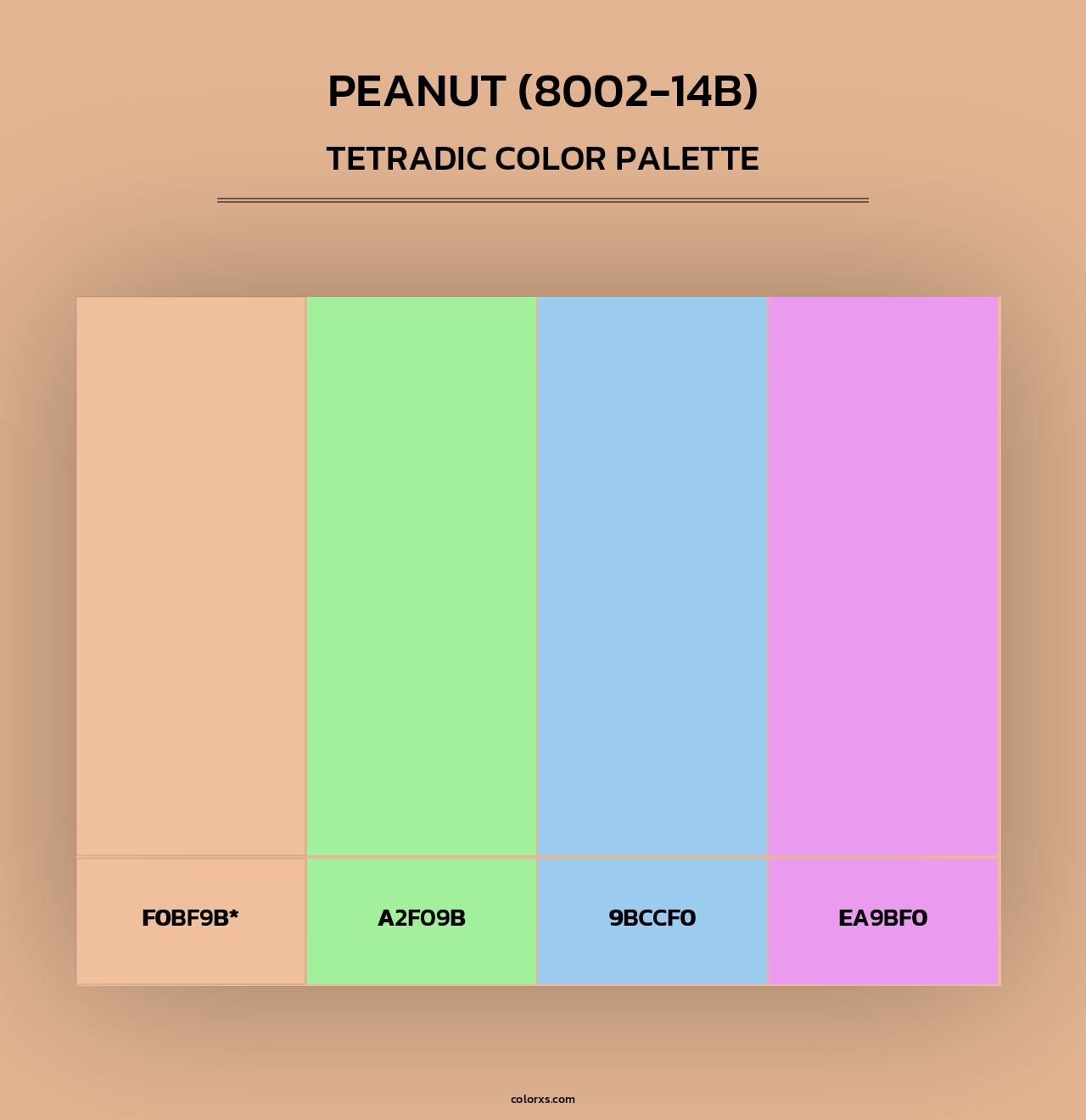 Peanut (8002-14B) - Tetradic Color Palette