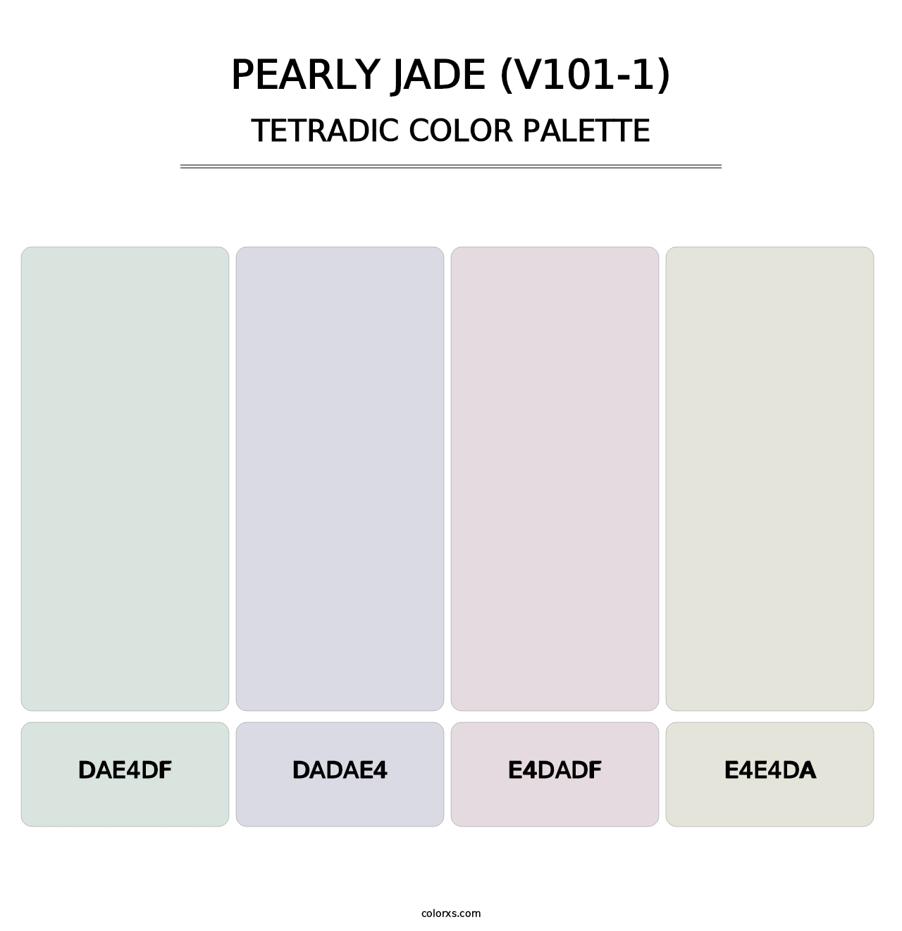 Pearly Jade (V101-1) - Tetradic Color Palette
